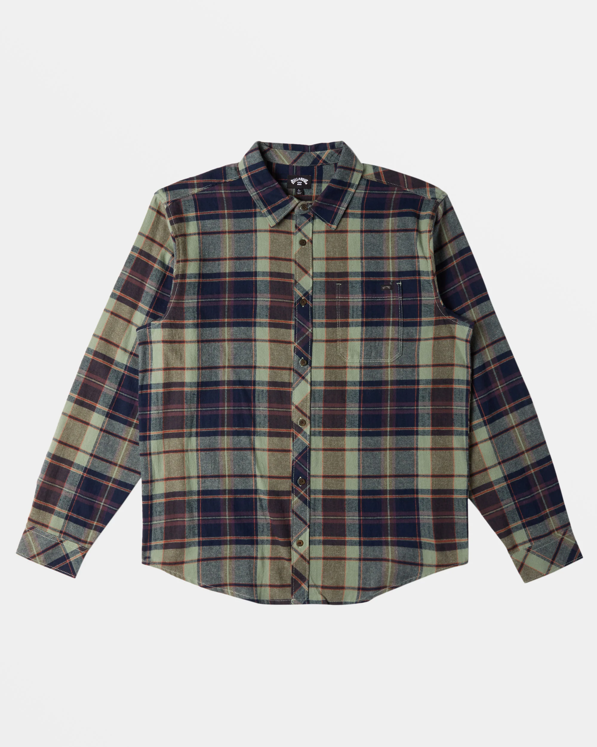 Billabong Coastline Flannel Shirt - Fern -Biliabong Outlet