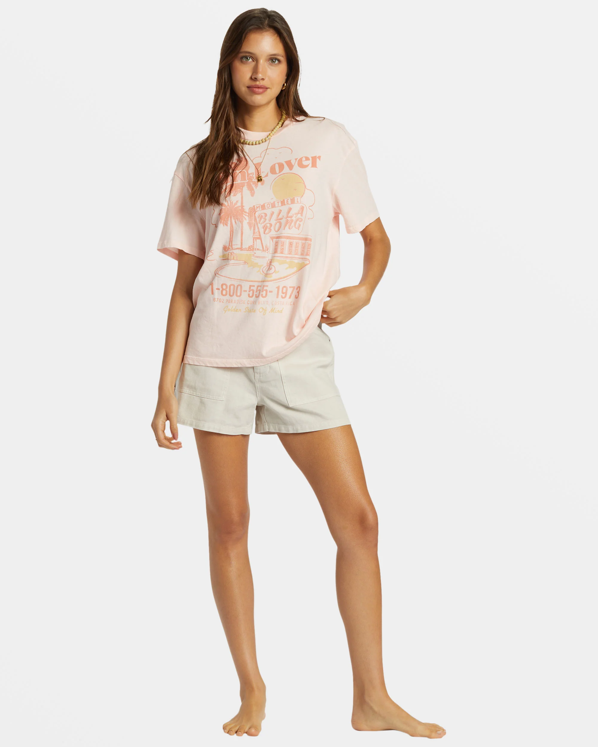 Billabong Golden State T-Shirt - Feelin Peachy -Biliabong Outlet