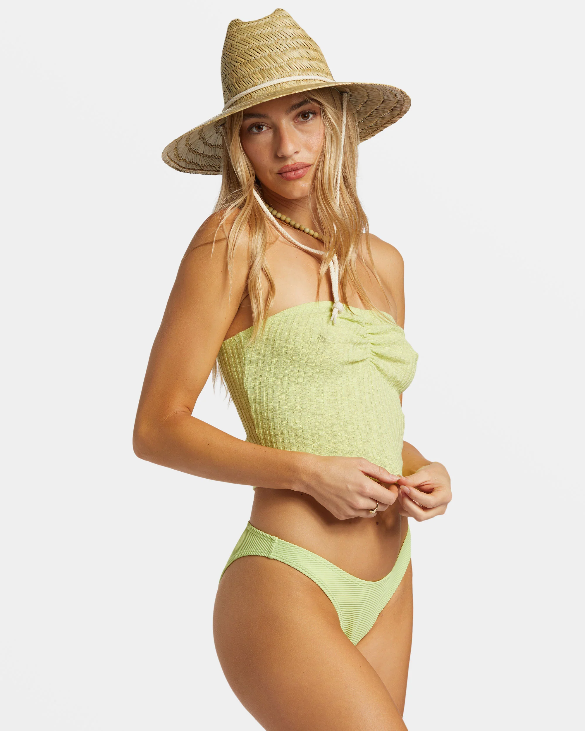 Billabong Kora Cropped Tube Top - Lime Zest -Biliabong Outlet