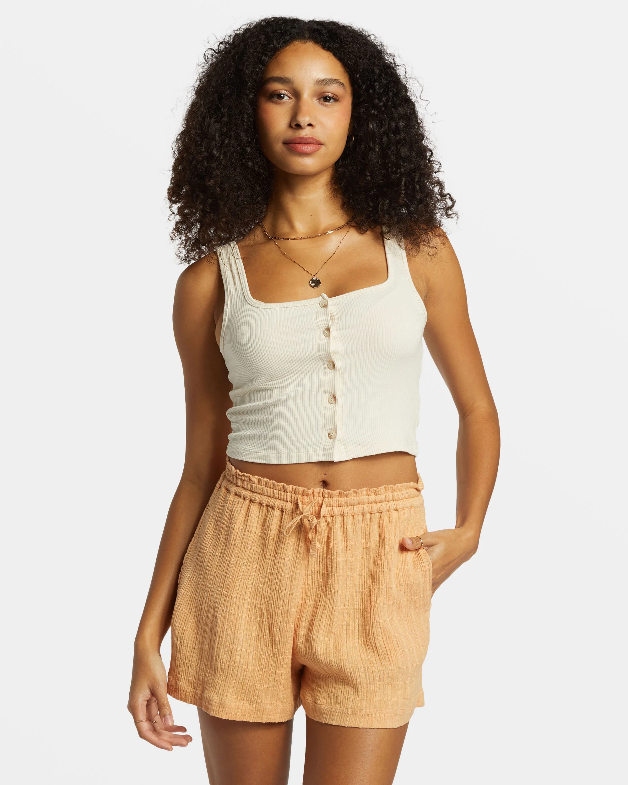 Billabong Sunset Elastic Waist Shorts - Baked Clay -Biliabong Outlet