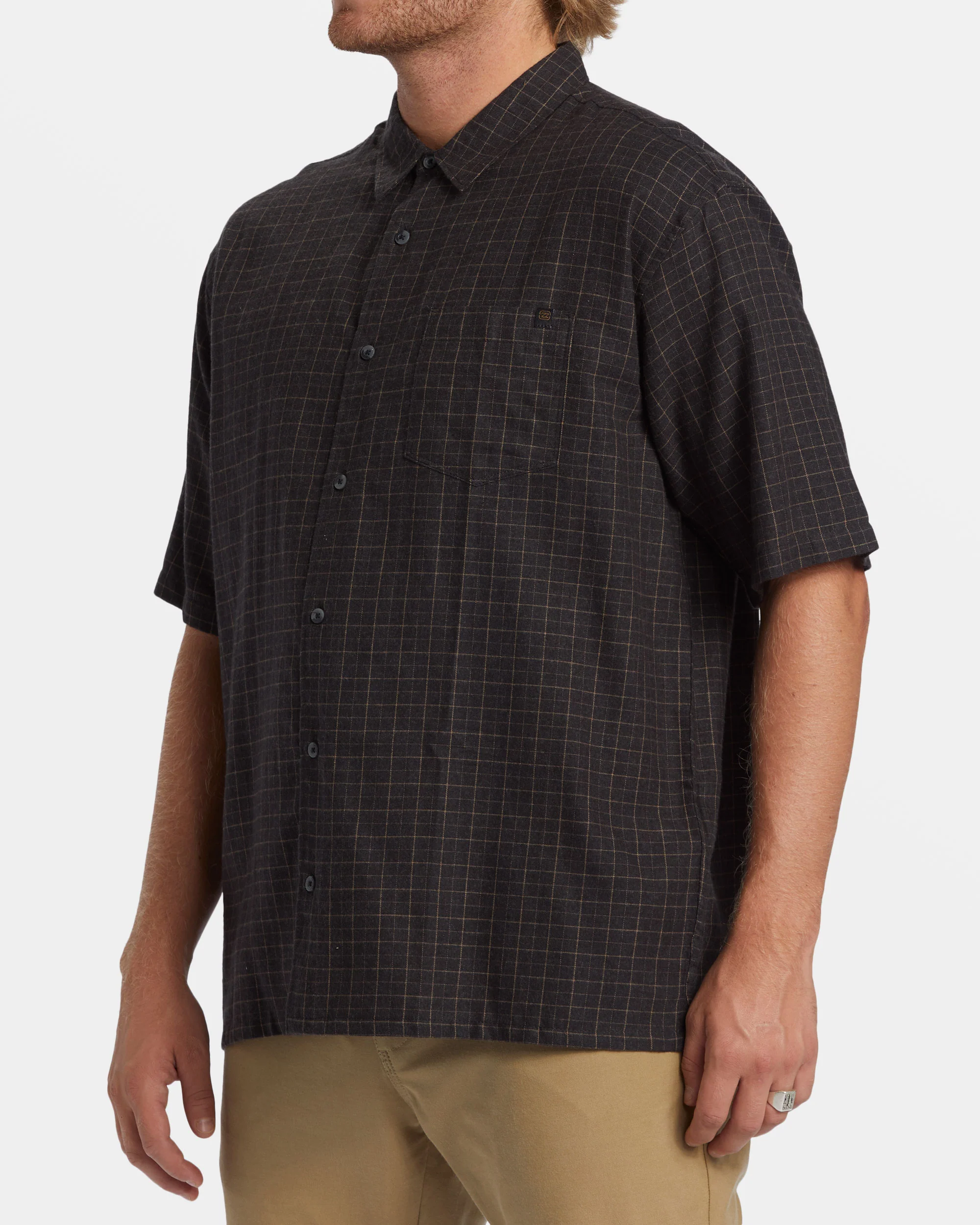 Billabong Mogul Short Sleeve Shirt - Washed Black -Biliabong Outlet