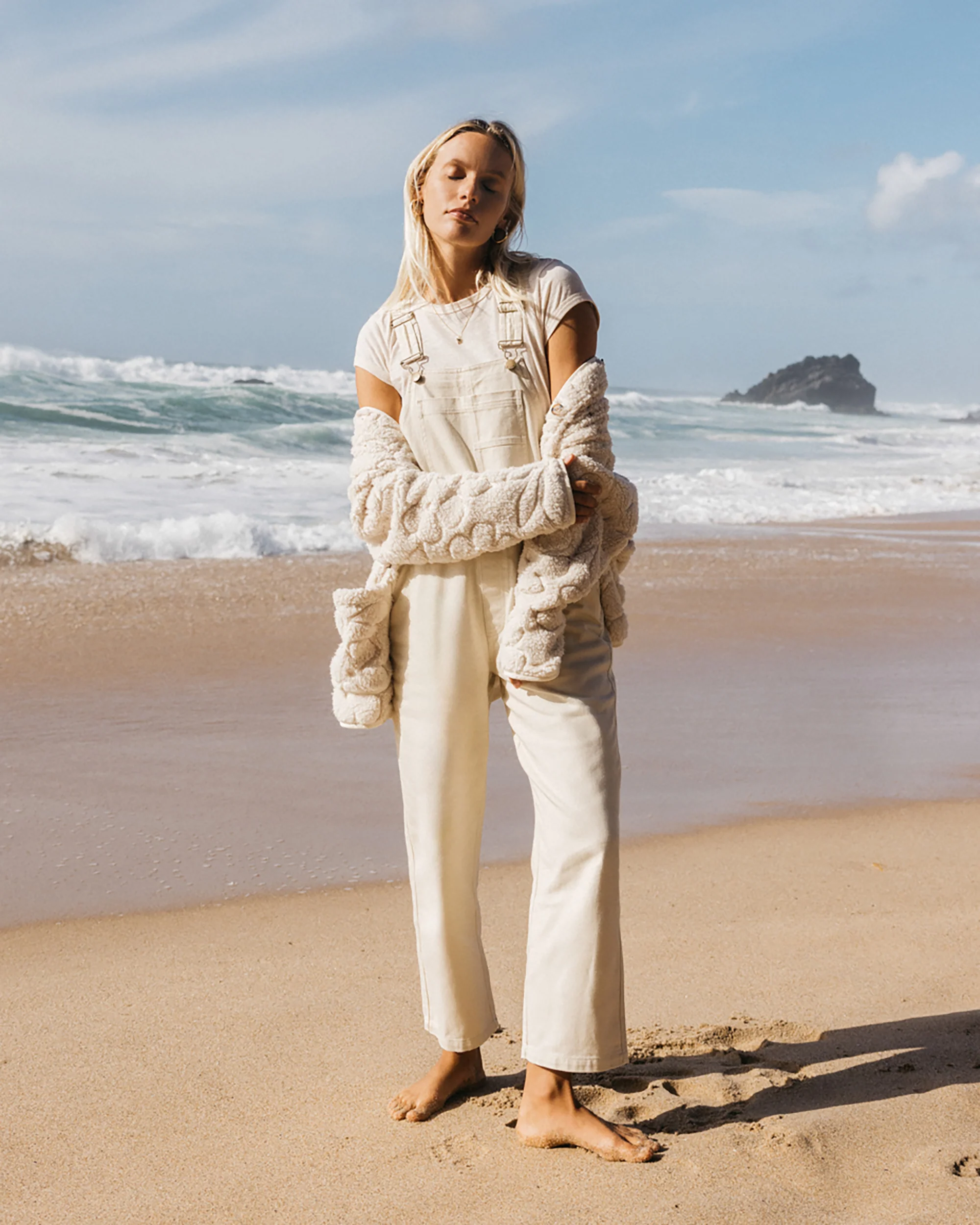 Billabong Sand Canyon Denim Overalls - White Cap -Biliabong Outlet