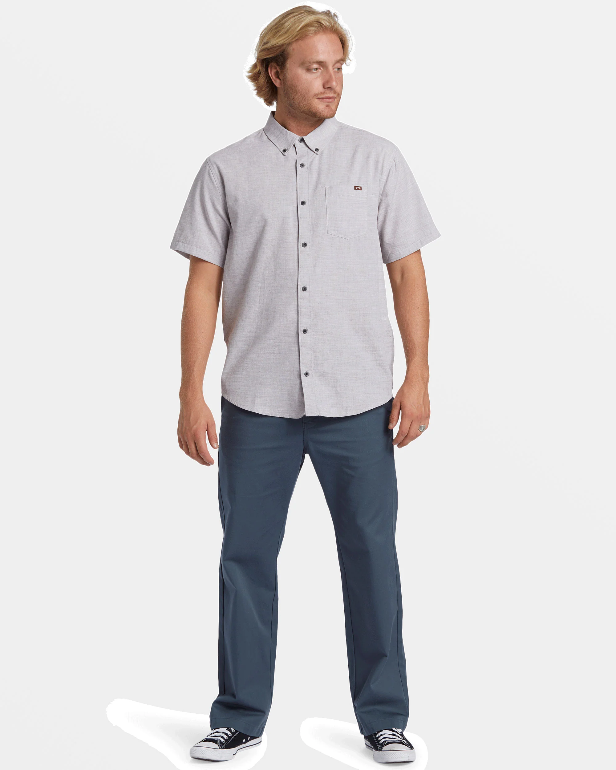 Billabong All Day Short Sleeve Shirt - Port Heather -Biliabong Outlet