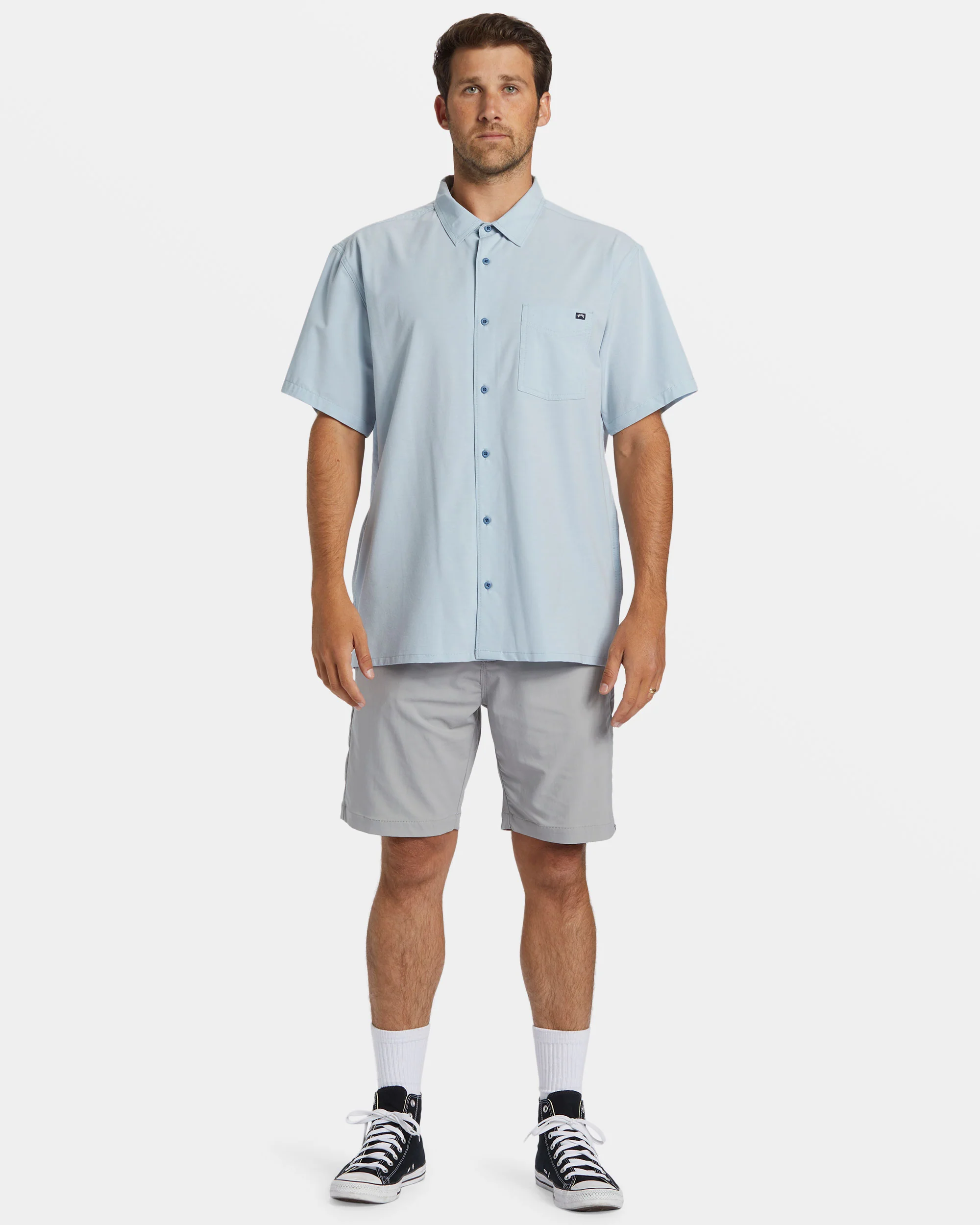 Billabong A/Div Surftrek Trail Short Sleeve Shirt - Smoke Blue -Biliabong Outlet