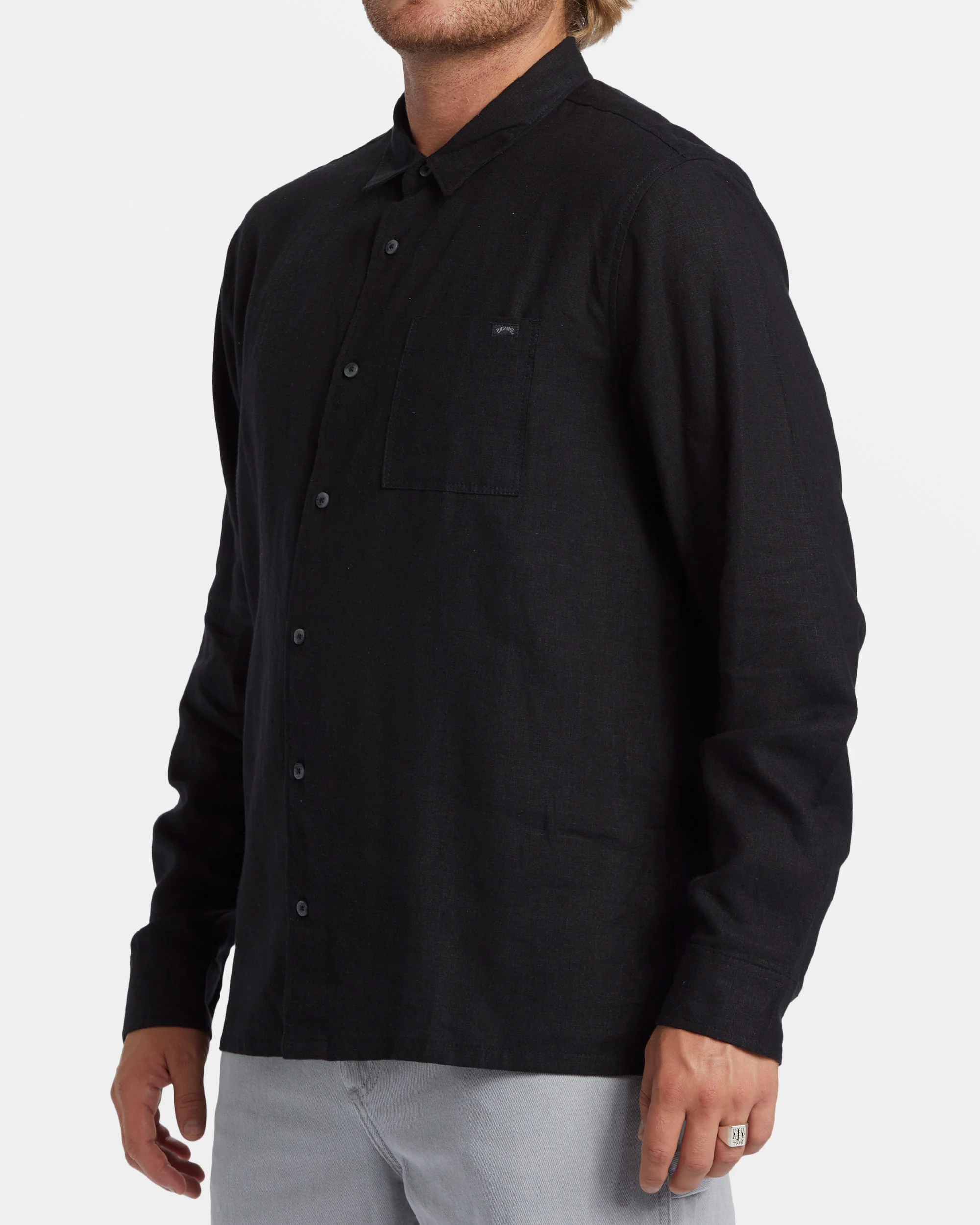 Billabong Ricardo Long Sleeve Shirt - Black -Biliabong Outlet
