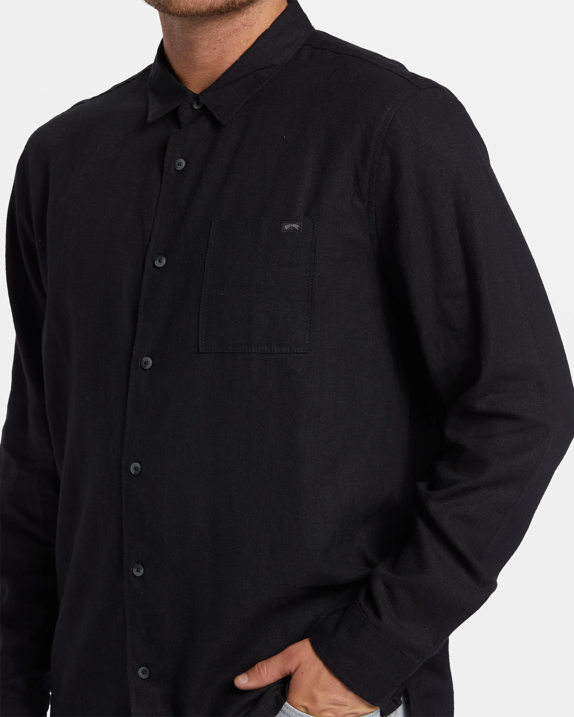 Billabong Ricardo Long Sleeve Shirt - Black -Biliabong Outlet