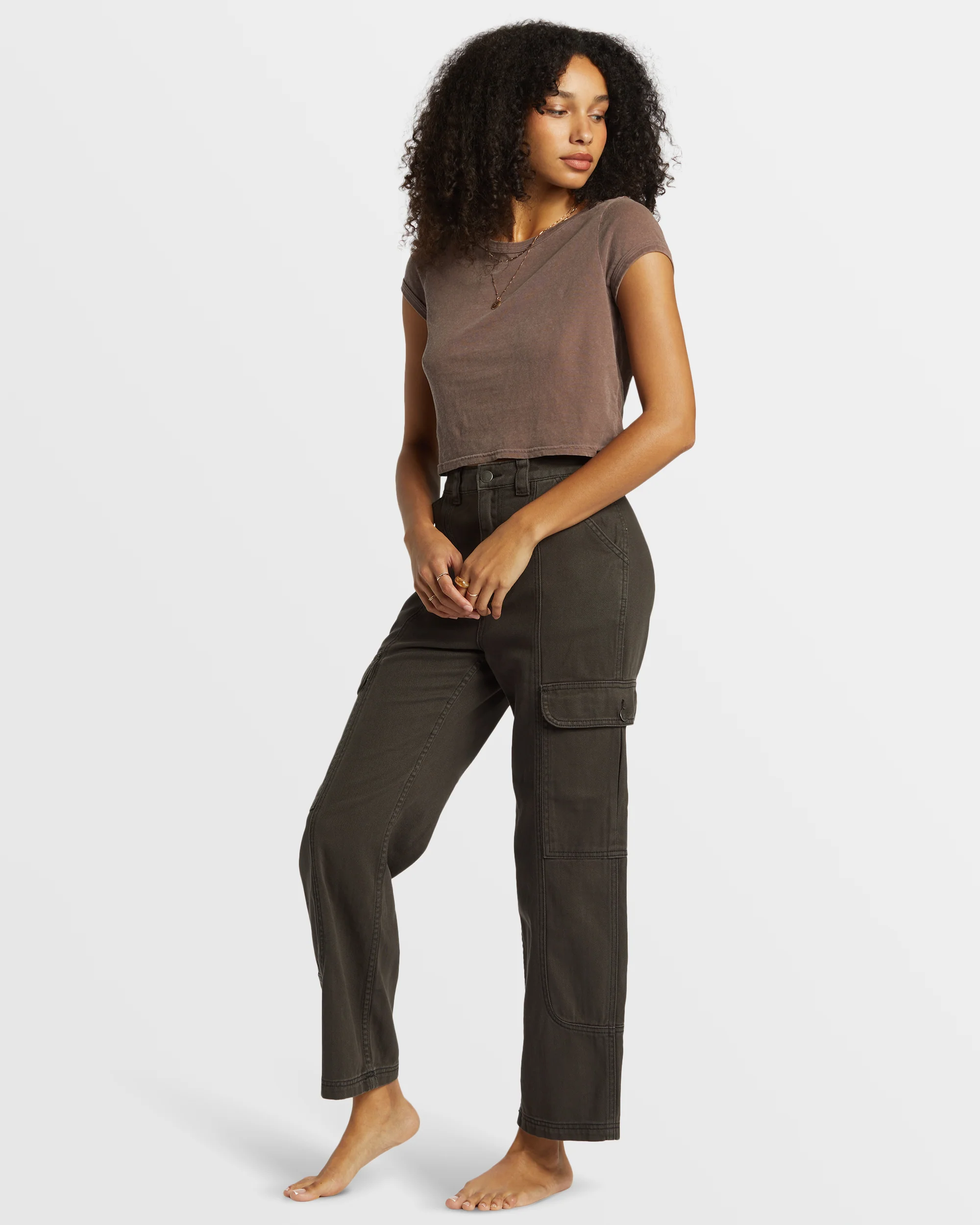 Billabong Wall To Wall Denim Cargo Pants - Black Sands -Biliabong Outlet