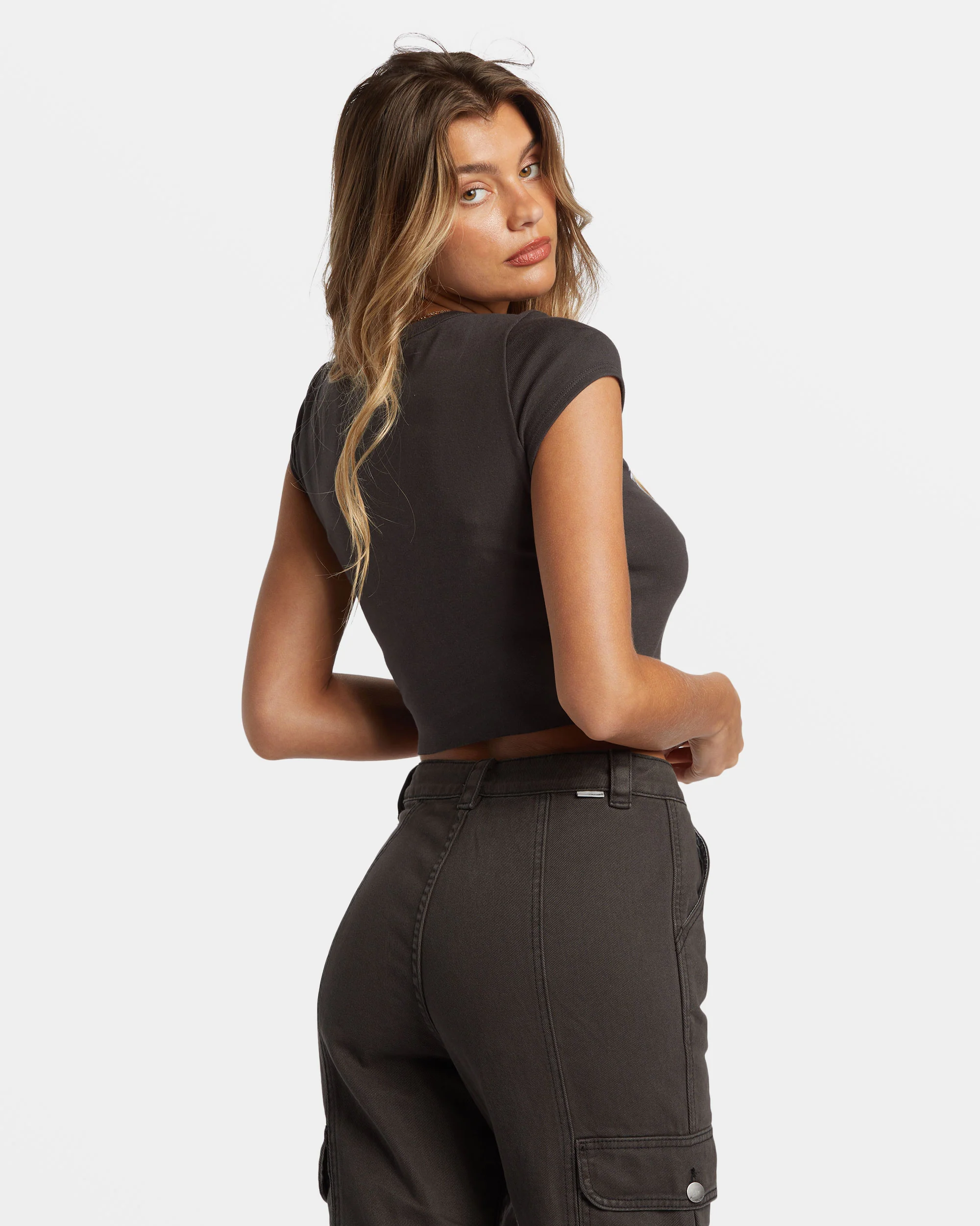 Billabong Sunrise To Sunset T-Shirt - Off Black -Biliabong Outlet