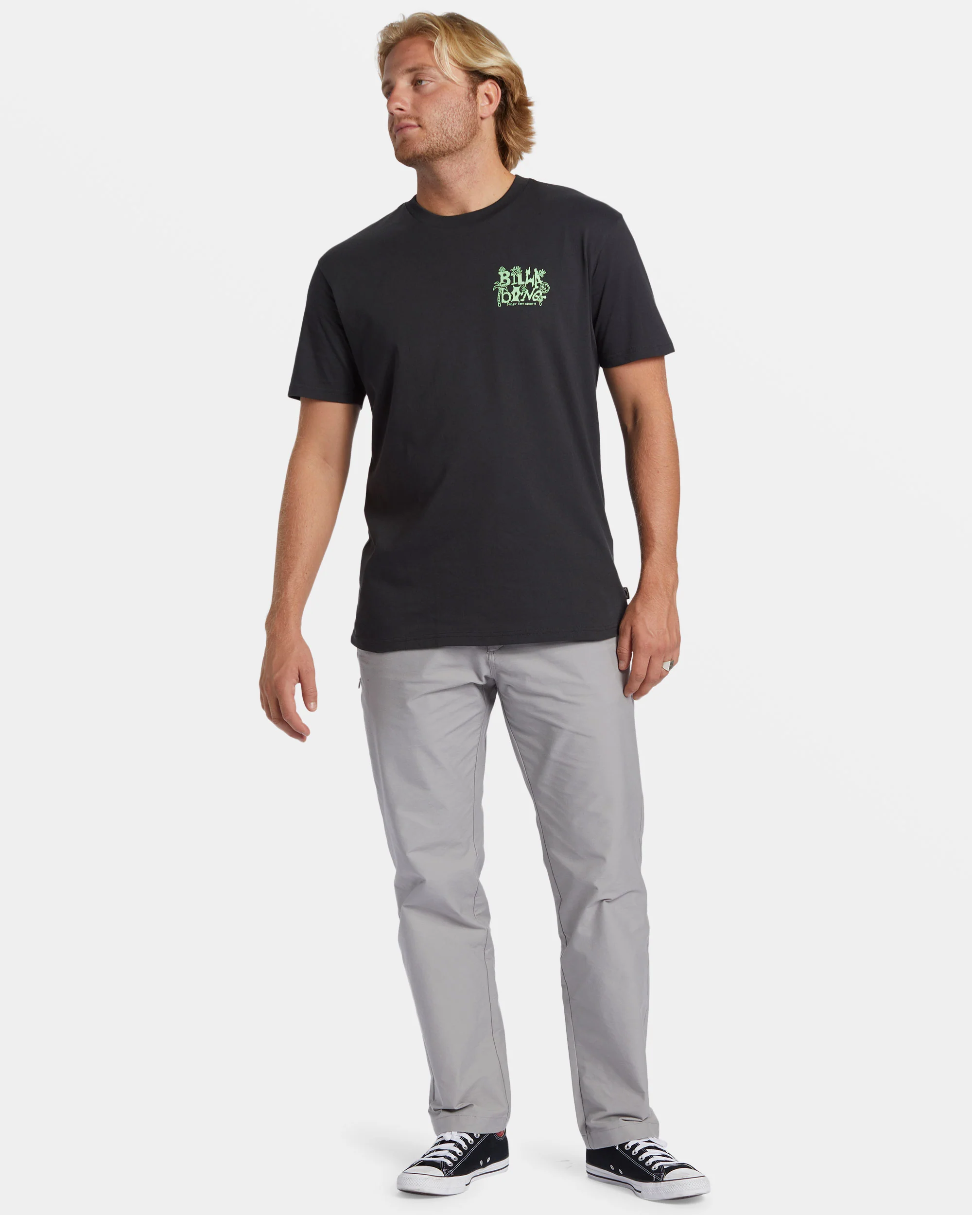 Billabong Shady T-Shirt - Washed Black -Biliabong Outlet