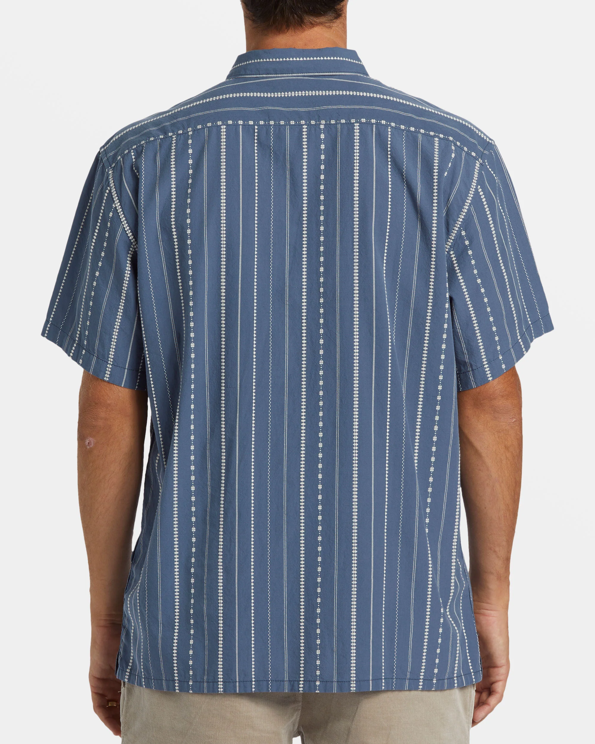 Billabong Sundays Jacquard Short Sleeve Shirt - Smoke Blue -Biliabong Outlet