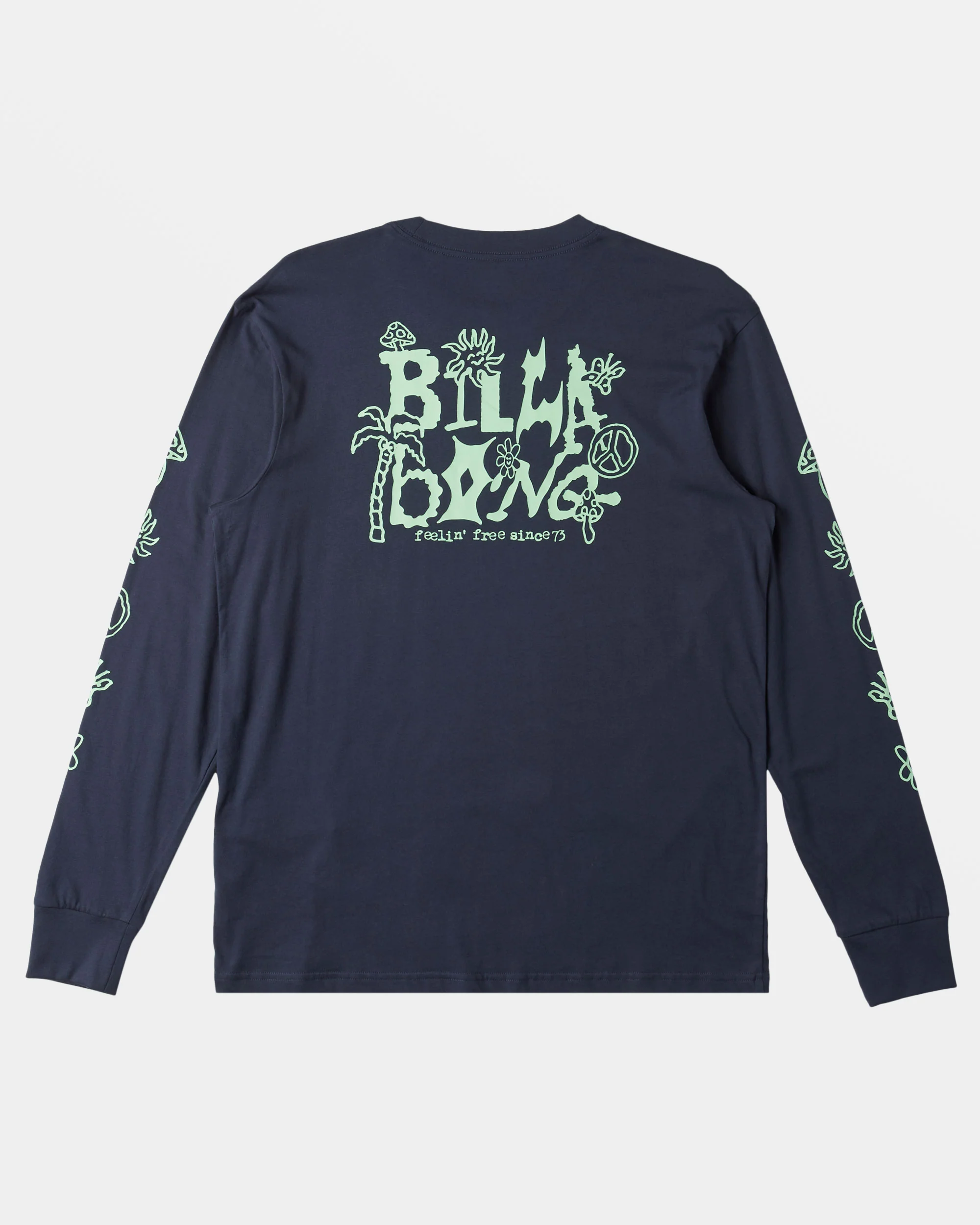 Billabong Shady Long Sleeve T-shirt - Dusty Navy -Biliabong Outlet