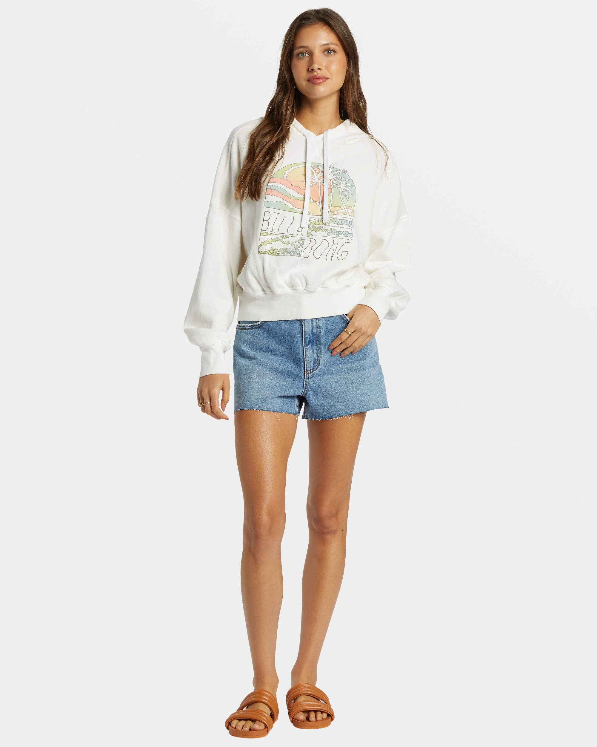 Billabong All Time Fleece Pullover Sweatshirt - Salt Crystal 1 -Biliabong Outlet