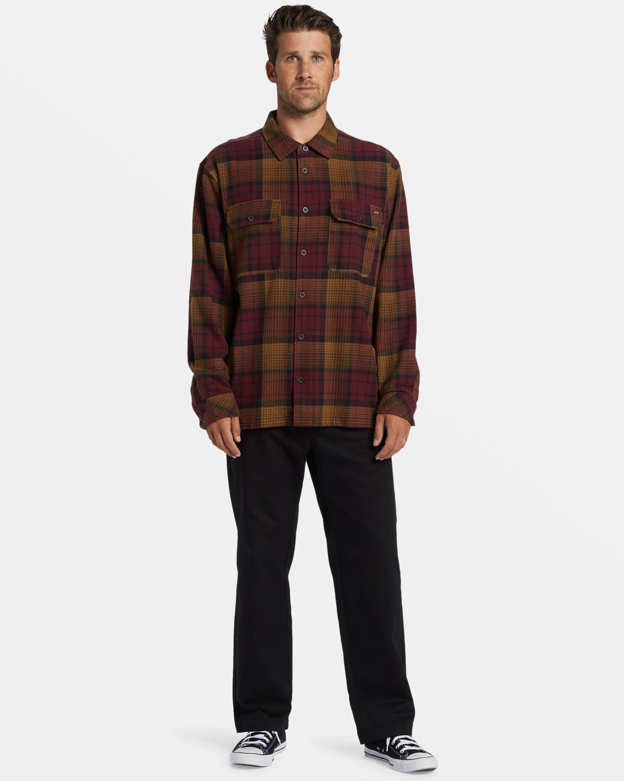 Billabong Offshore Flannel Shirt - Port -Biliabong Outlet