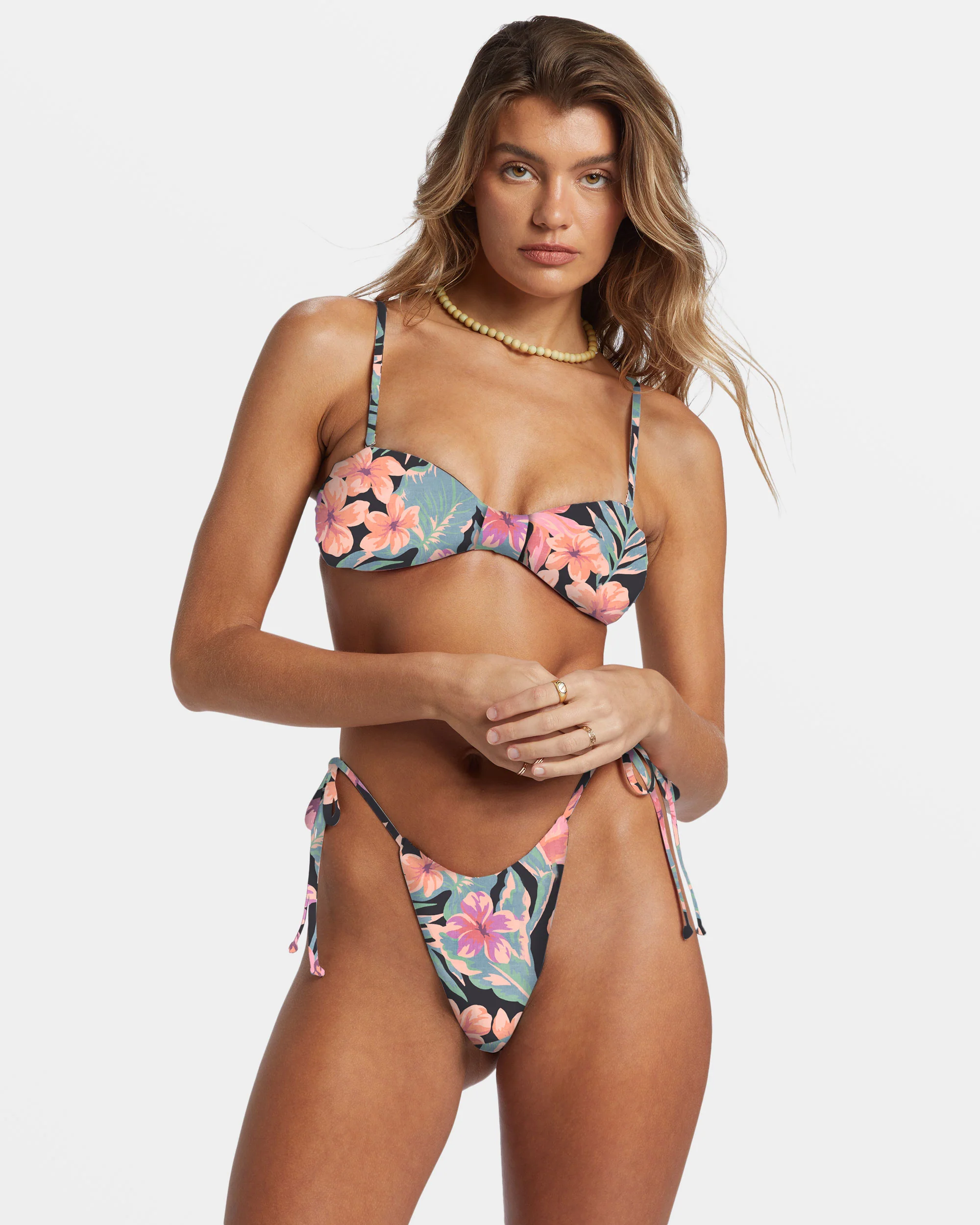 Billabong Nights In Paradise Side-Tie Skimpy Bikini Bottoms - Multi -Biliabong Outlet