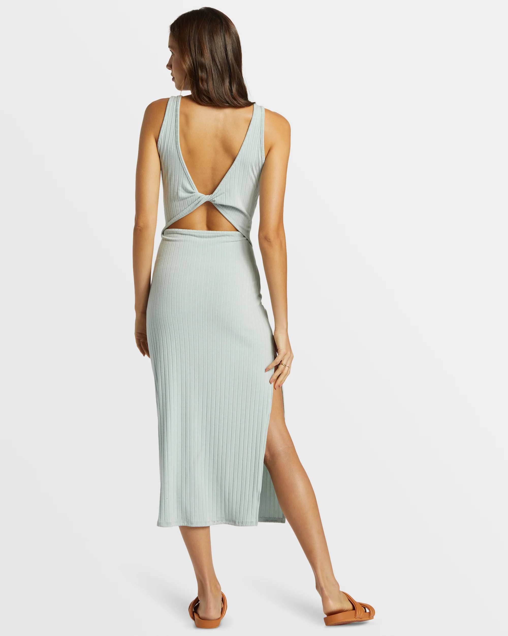 Billabong Take A Look Rib Knit Dress - Dusk Blue -Biliabong Outlet