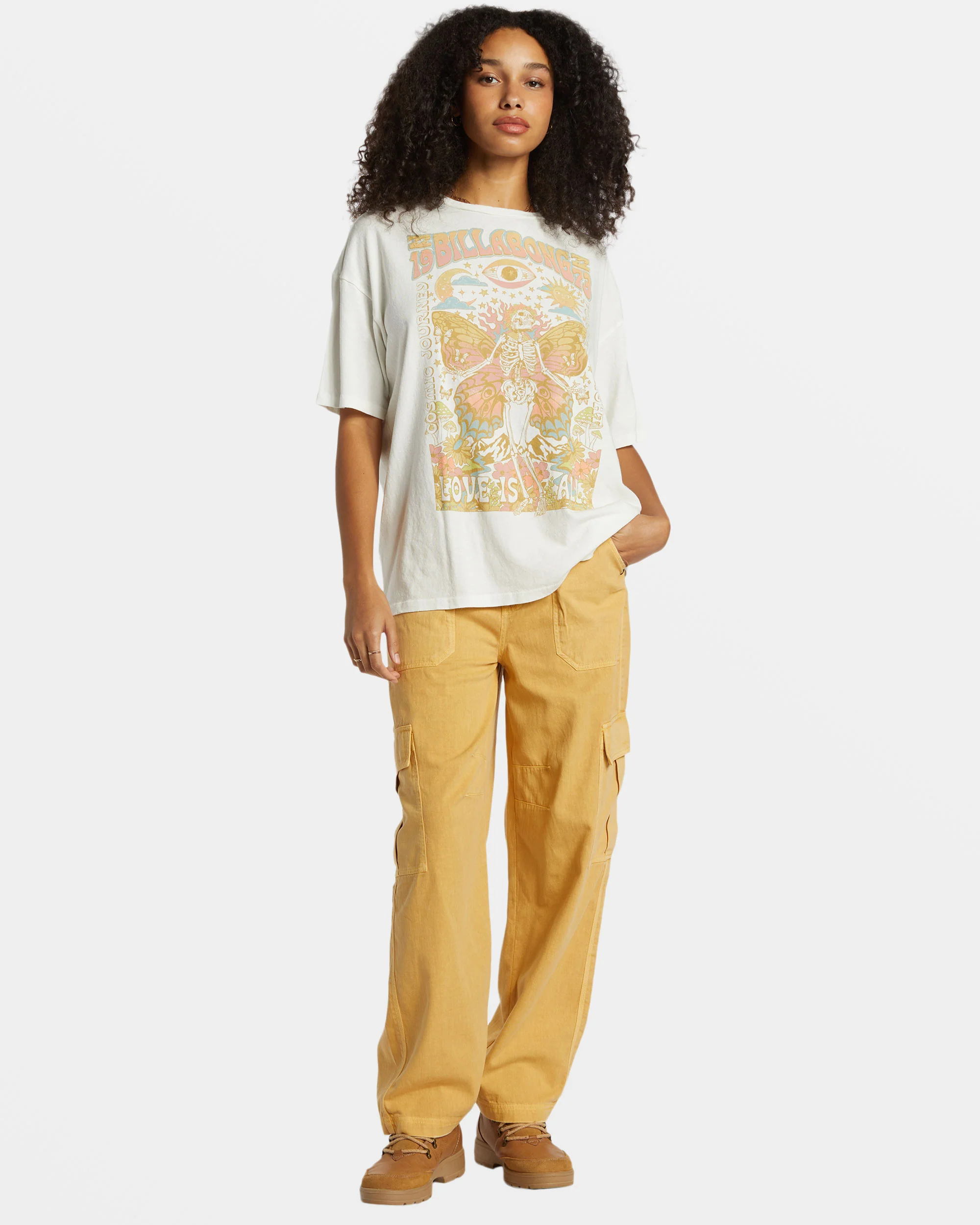 Billabong Love Is All T-Shirt - Salt Crystal -Biliabong Outlet