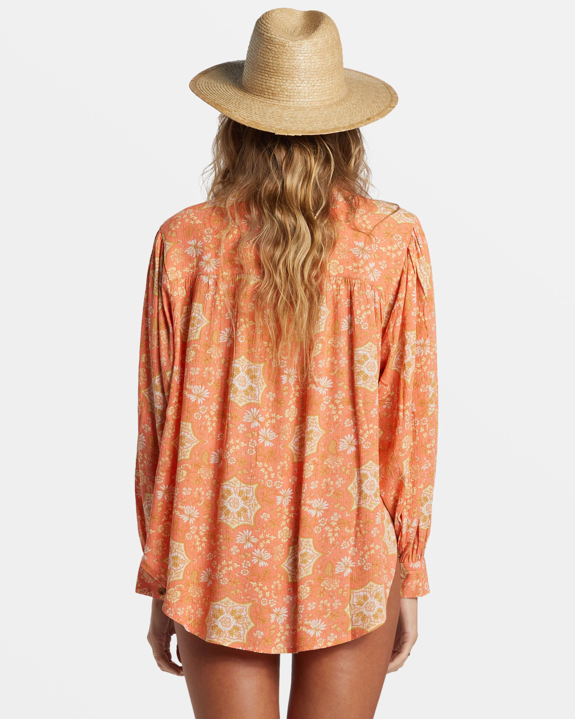 Billabong Dream Space Long Sleeve Shirt - Sweet Papaya -Biliabong Outlet