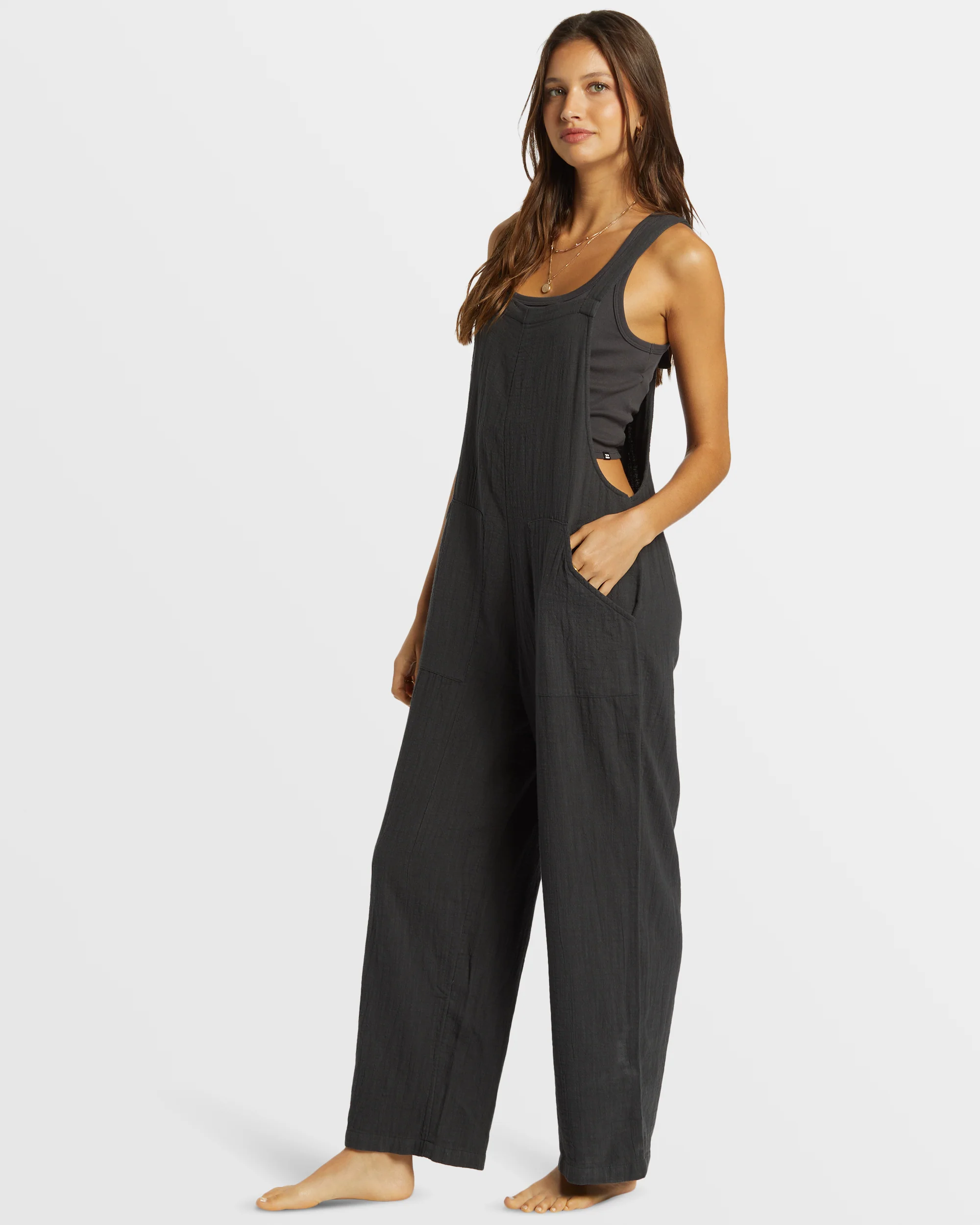 Billabong Pacific Time Jumpsuit - Black Sands -Biliabong Outlet