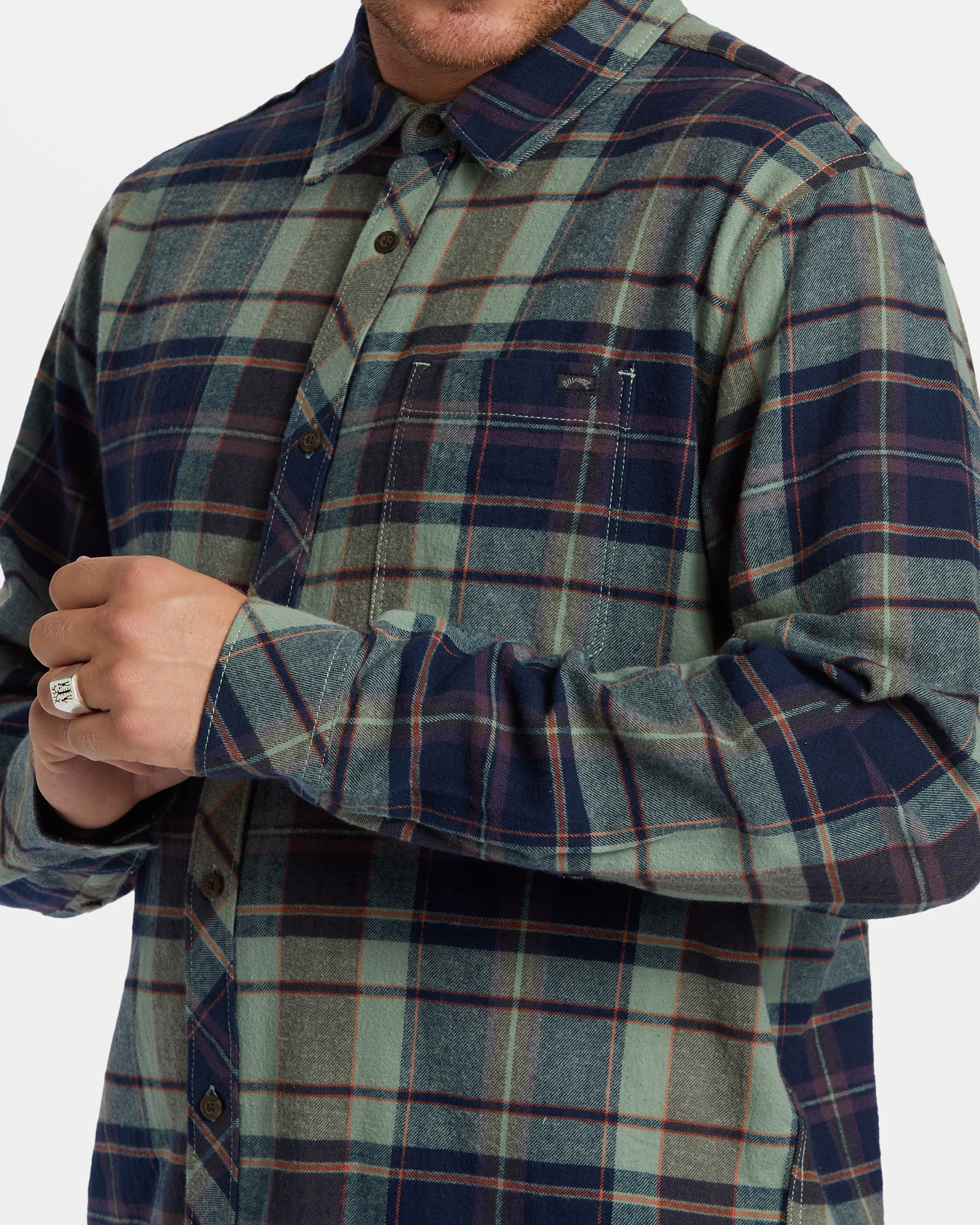 Billabong Coastline Flannel Shirt - Fern -Biliabong Outlet
