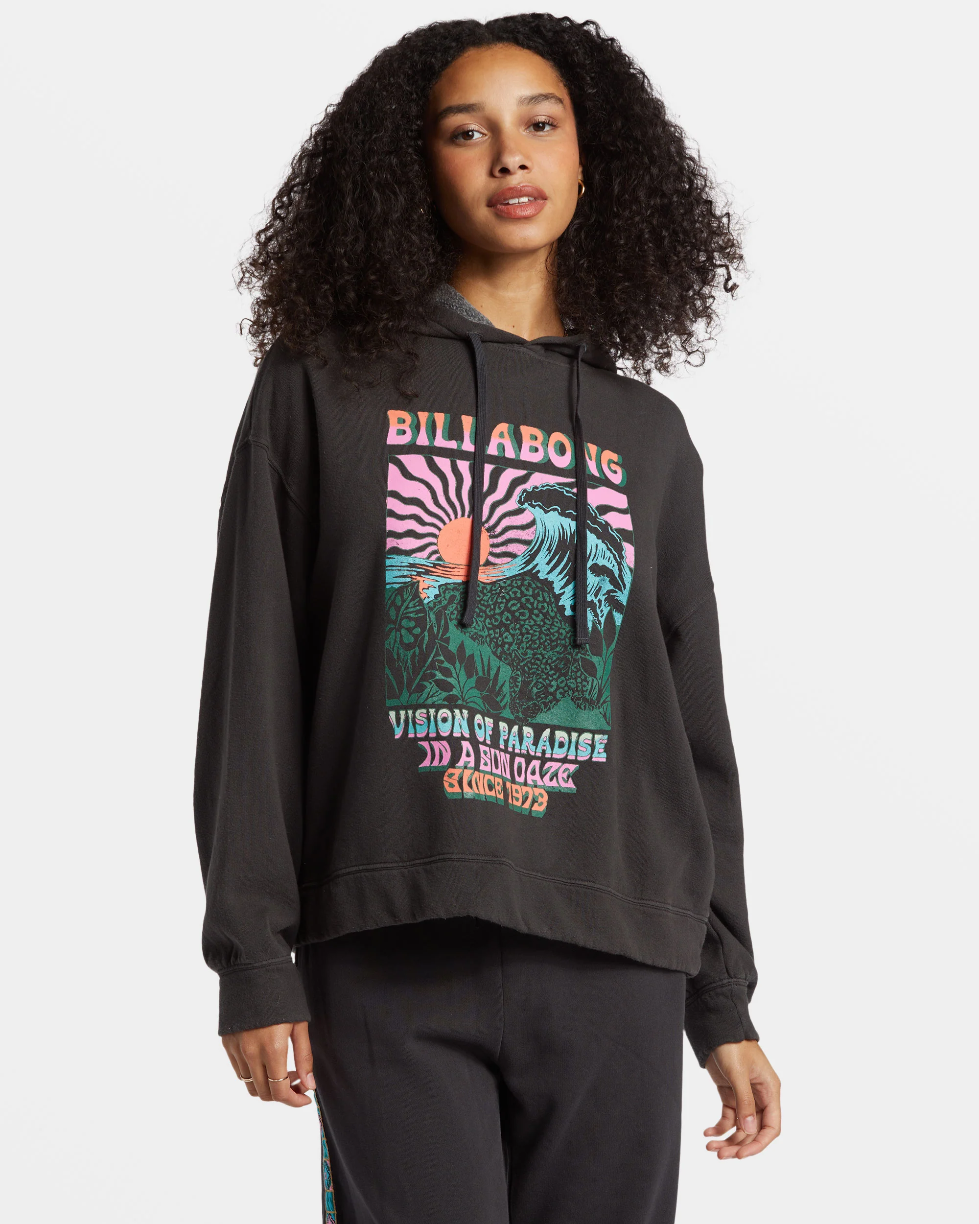 Billabong Keep It Up Pullover Hoodie - Black Sands -Biliabong Outlet