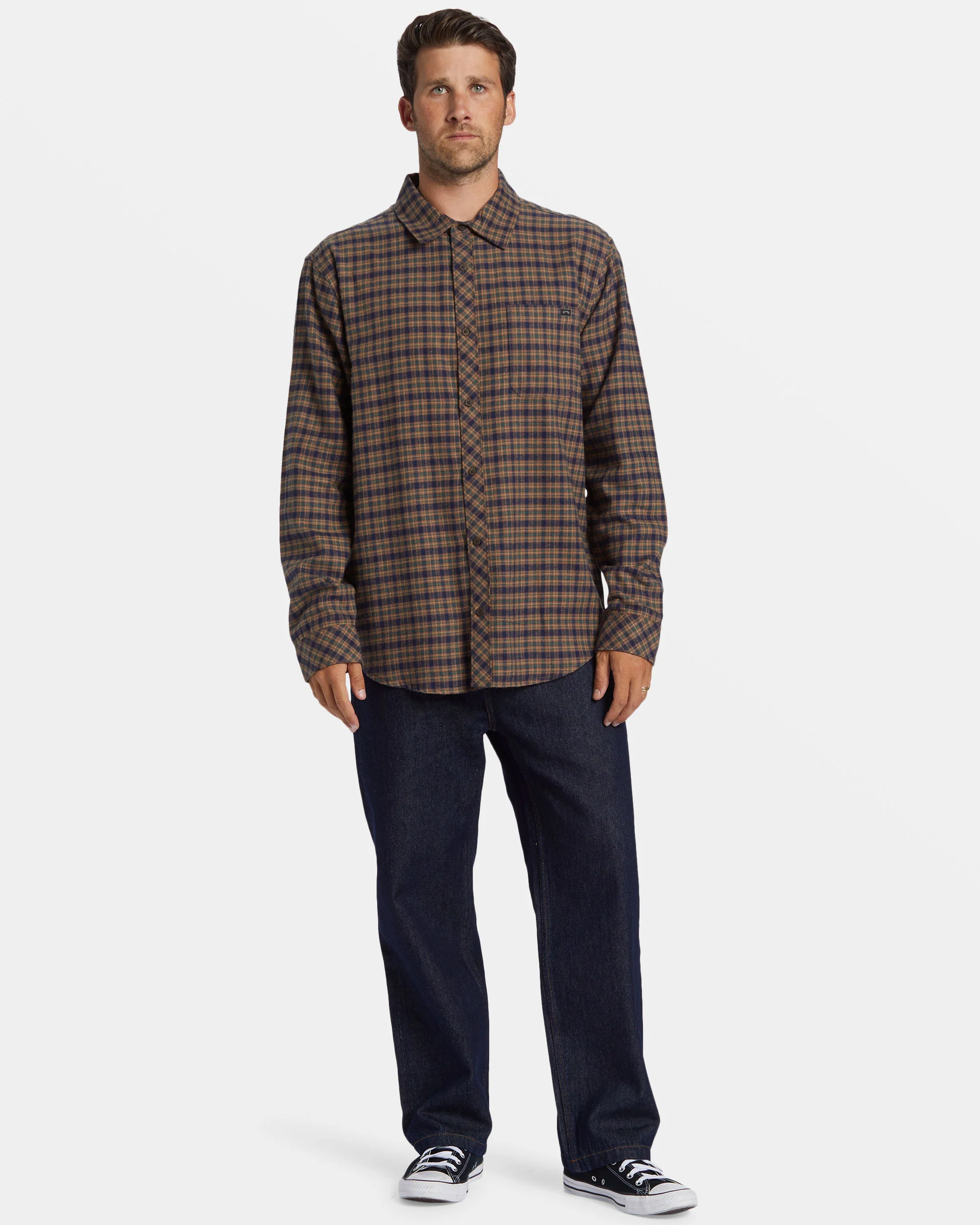 Billabong Coastline Flannel Shirt - Deep Royal -Biliabong Outlet
