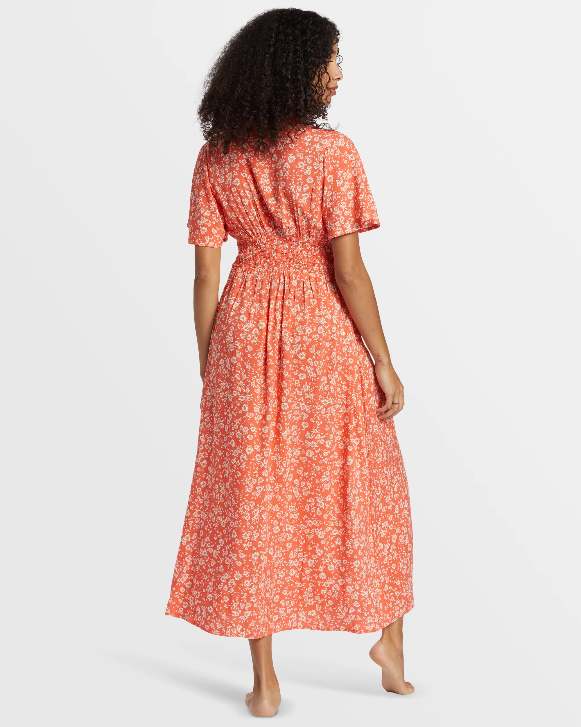 Billabong Floral Dreamer Maxi Dress - Papaya -Biliabong Outlet