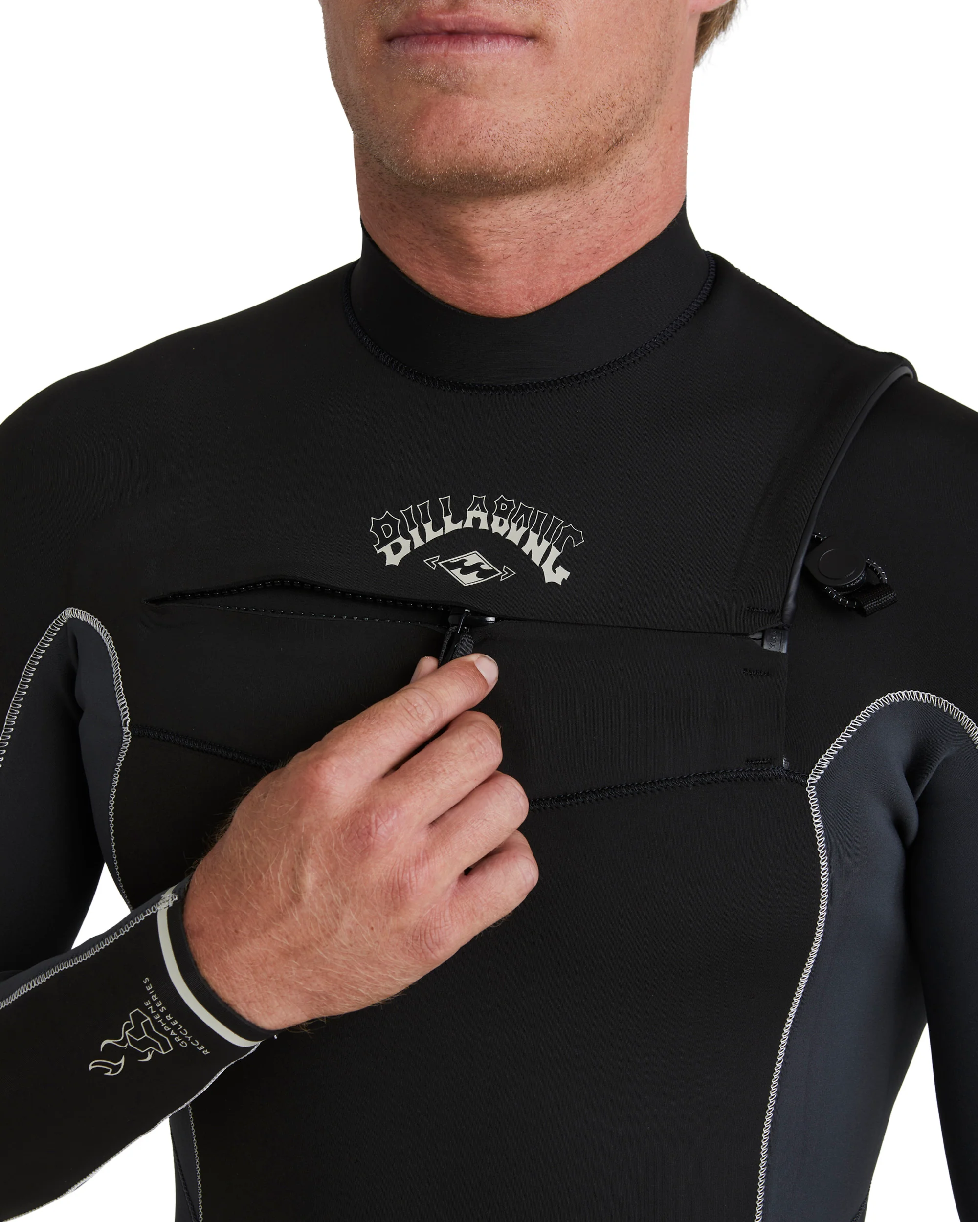 Billabong 4/3 Absolute Chest Zip Full Wetsuit - Dark Grey -Biliabong Outlet