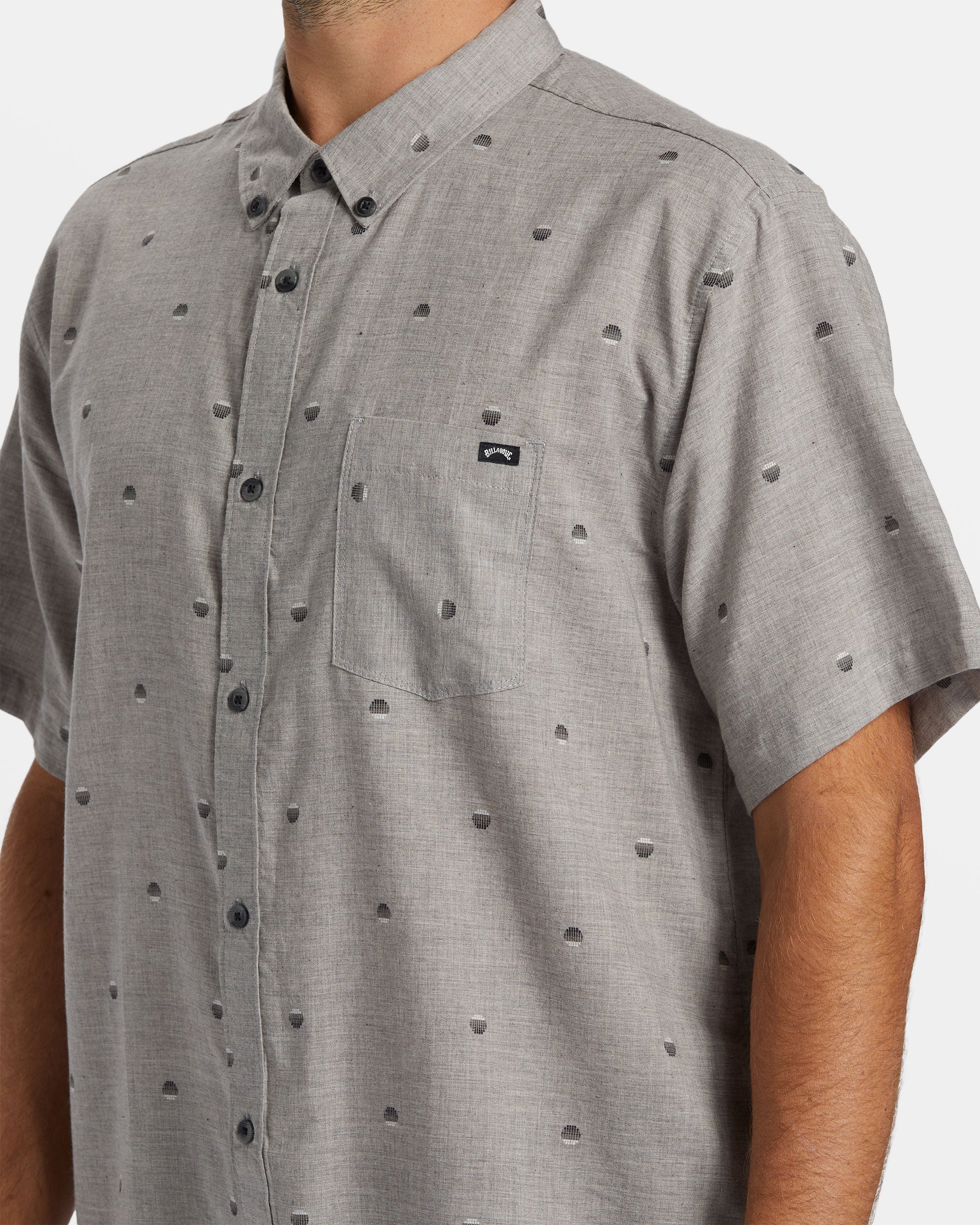 Billabong All Day Jacquard Short Sleeve Shirt - Alloy -Biliabong Outlet