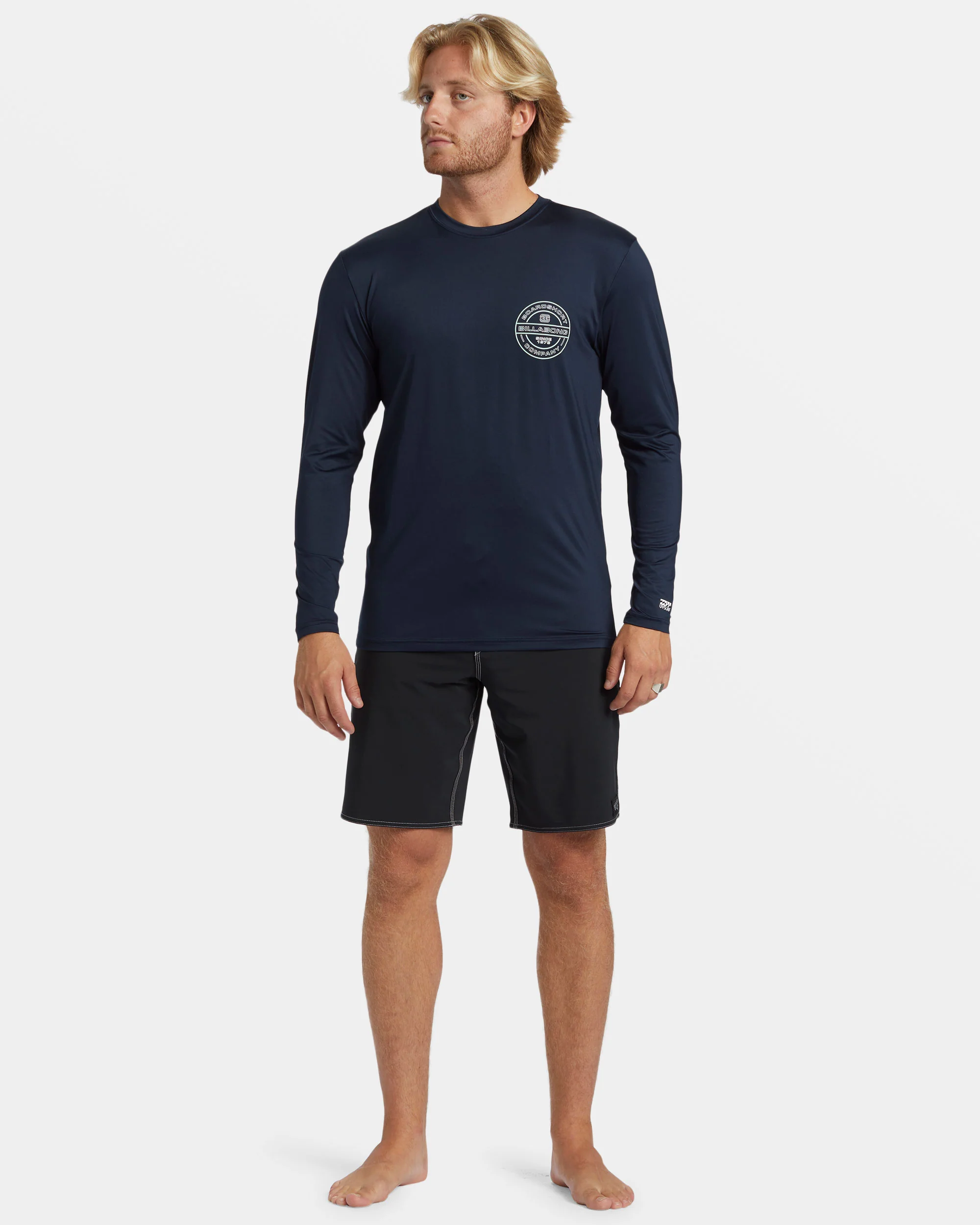 Billabong Rotor Diamond Long Sleeve Surf Tee - Navy -Biliabong Outlet