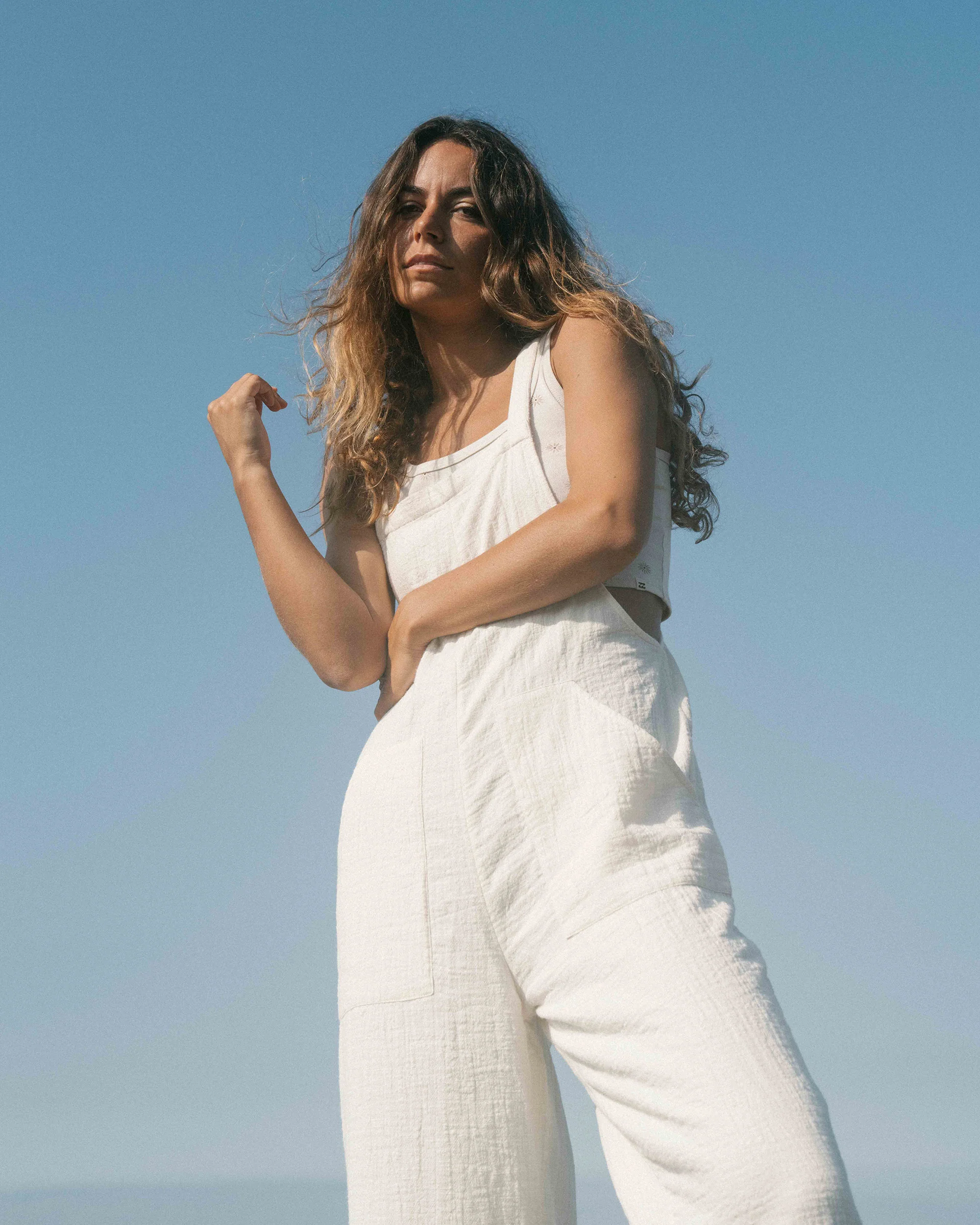 Billabong Pacific Time Jumpsuit - White Cap -Biliabong Outlet