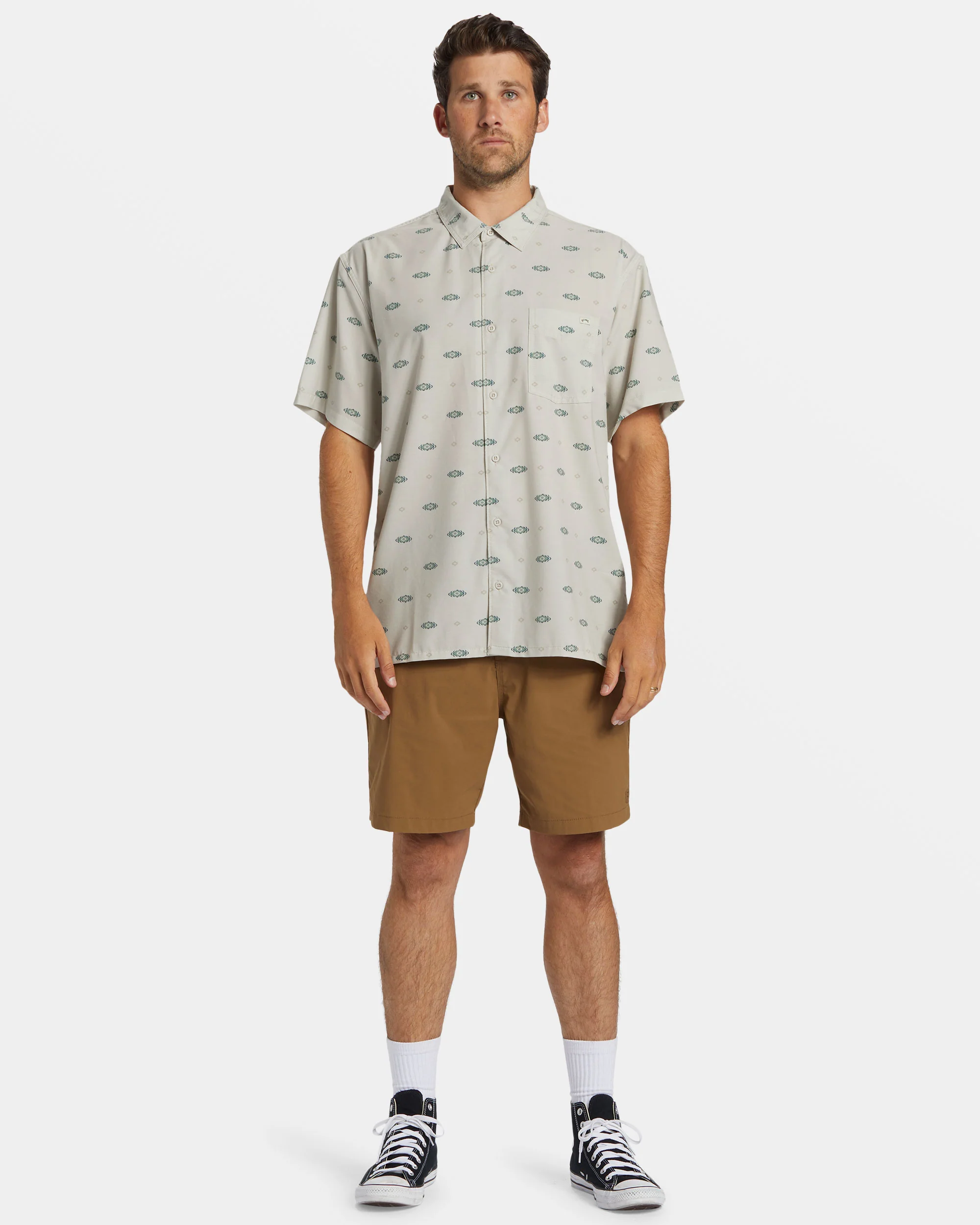 Billabong A/Div Surftrek Trail Short Sleeve Shirt - Stone -Biliabong Outlet