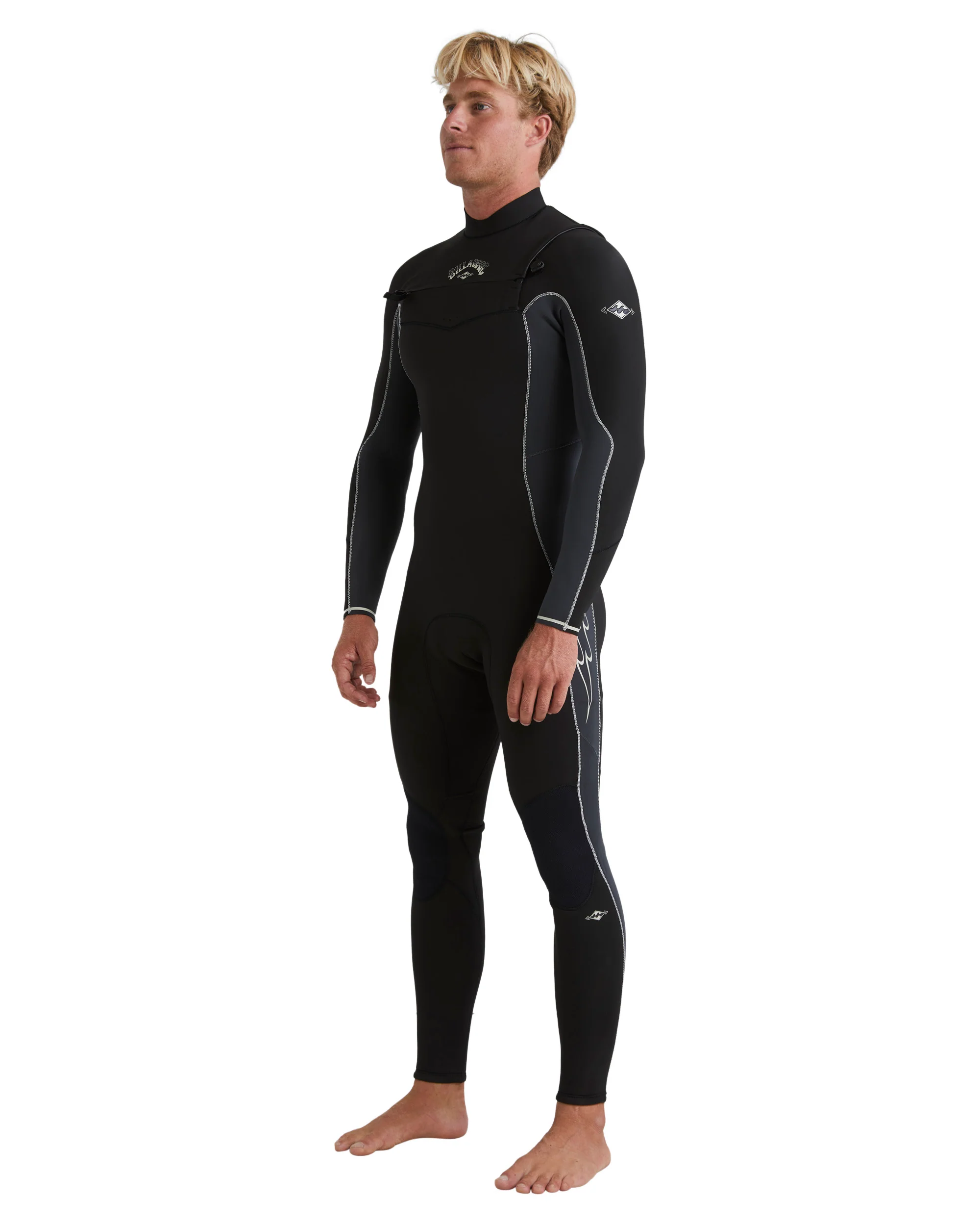 Billabong 4/3 Absolute Chest Zip Full Wetsuit - Dark Grey -Biliabong Outlet