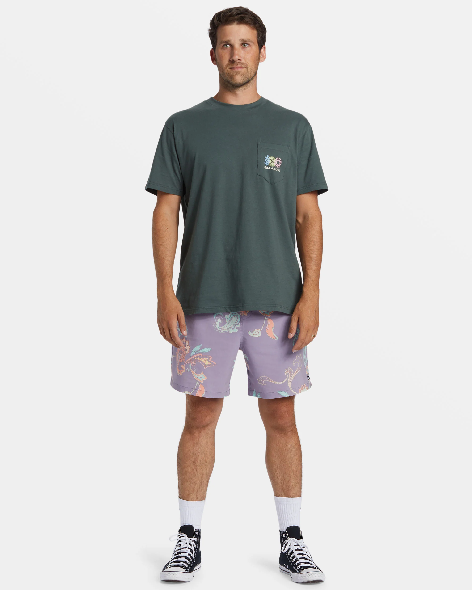 Billabong Troppo Pocket T-shirt - Slate Green -Biliabong Outlet