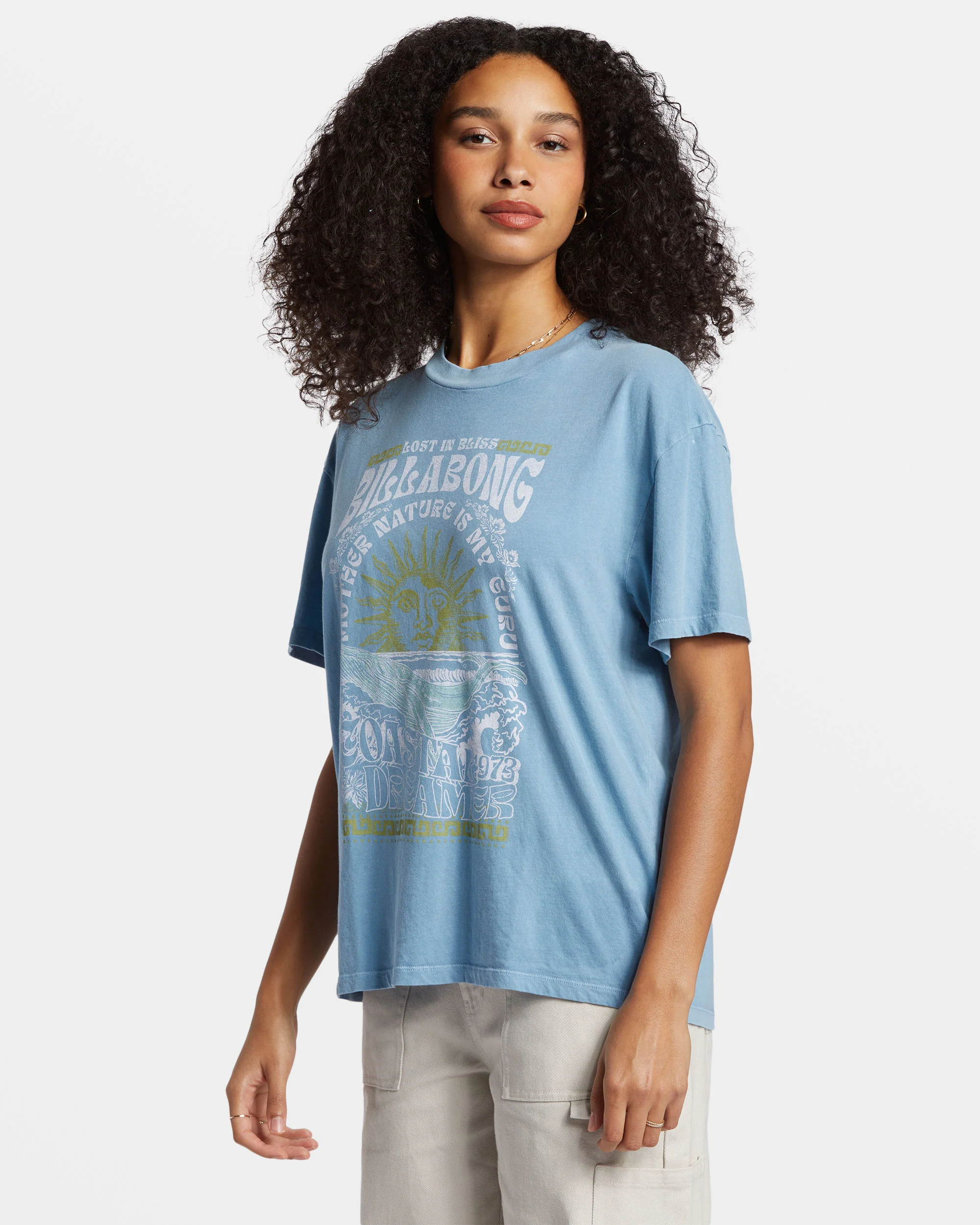 Billabong Lost In Bliss T-Shirt - Blue Shadow -Biliabong Outlet