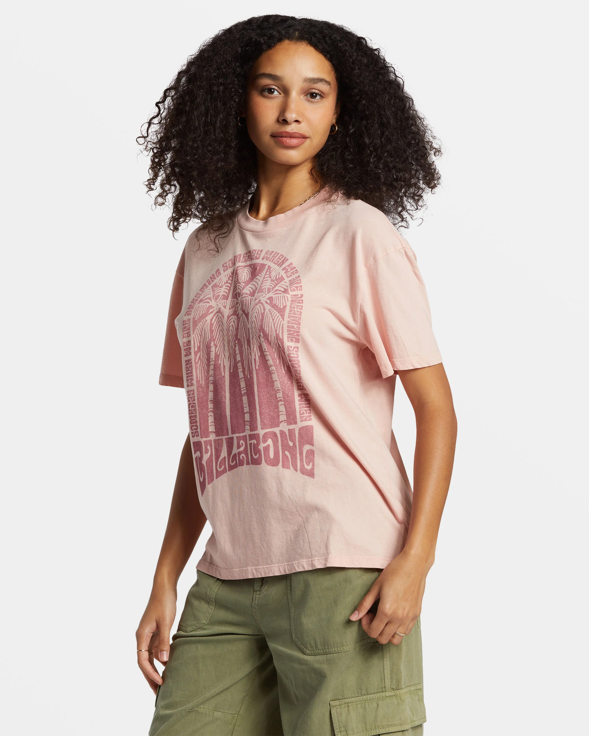 Billabong Someday Dreams T-Shirt - Dusty Peach -Biliabong Outlet