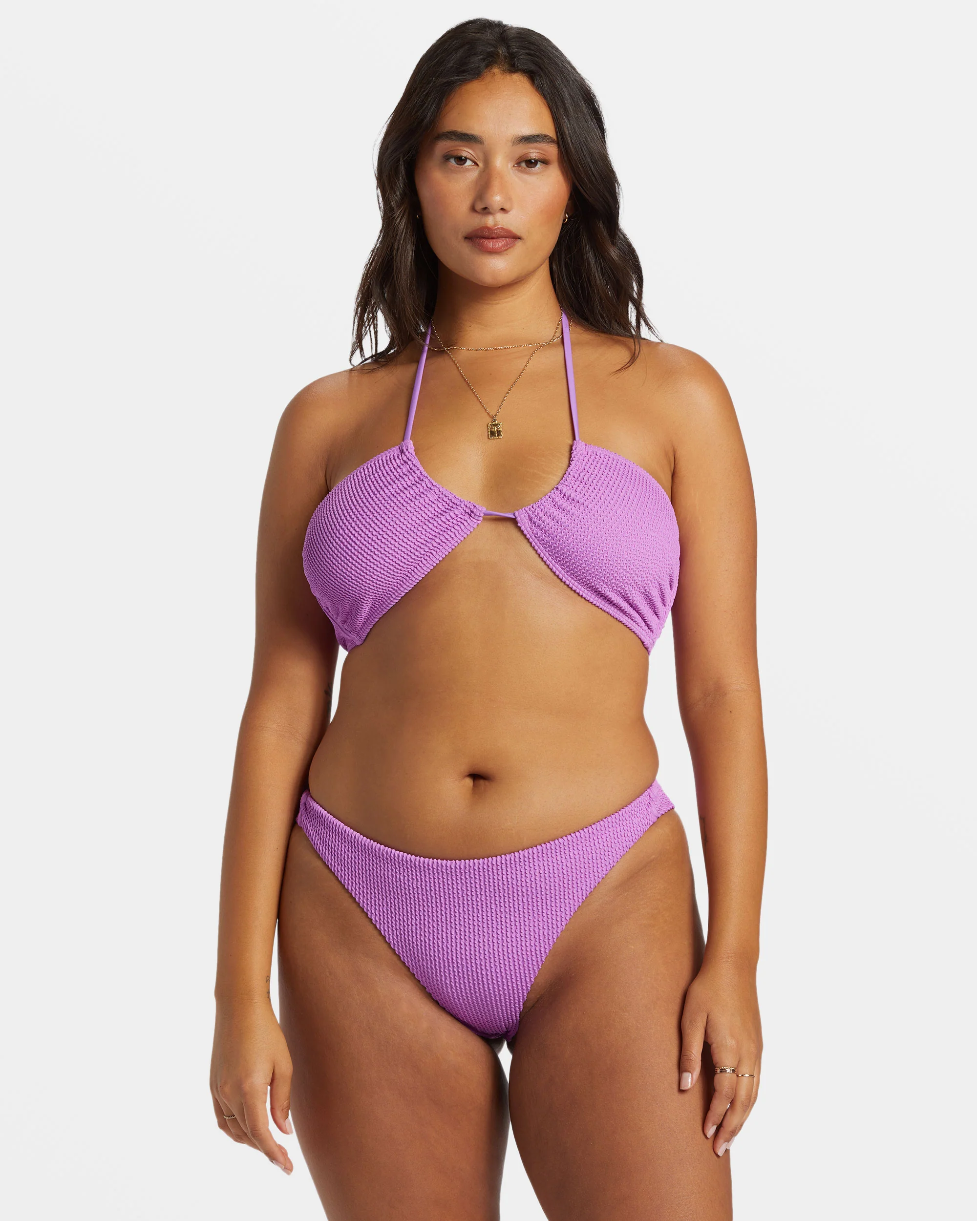 Billabong Summer High Tanga Bikini Bottoms - Bright Orchid -Biliabong Outlet