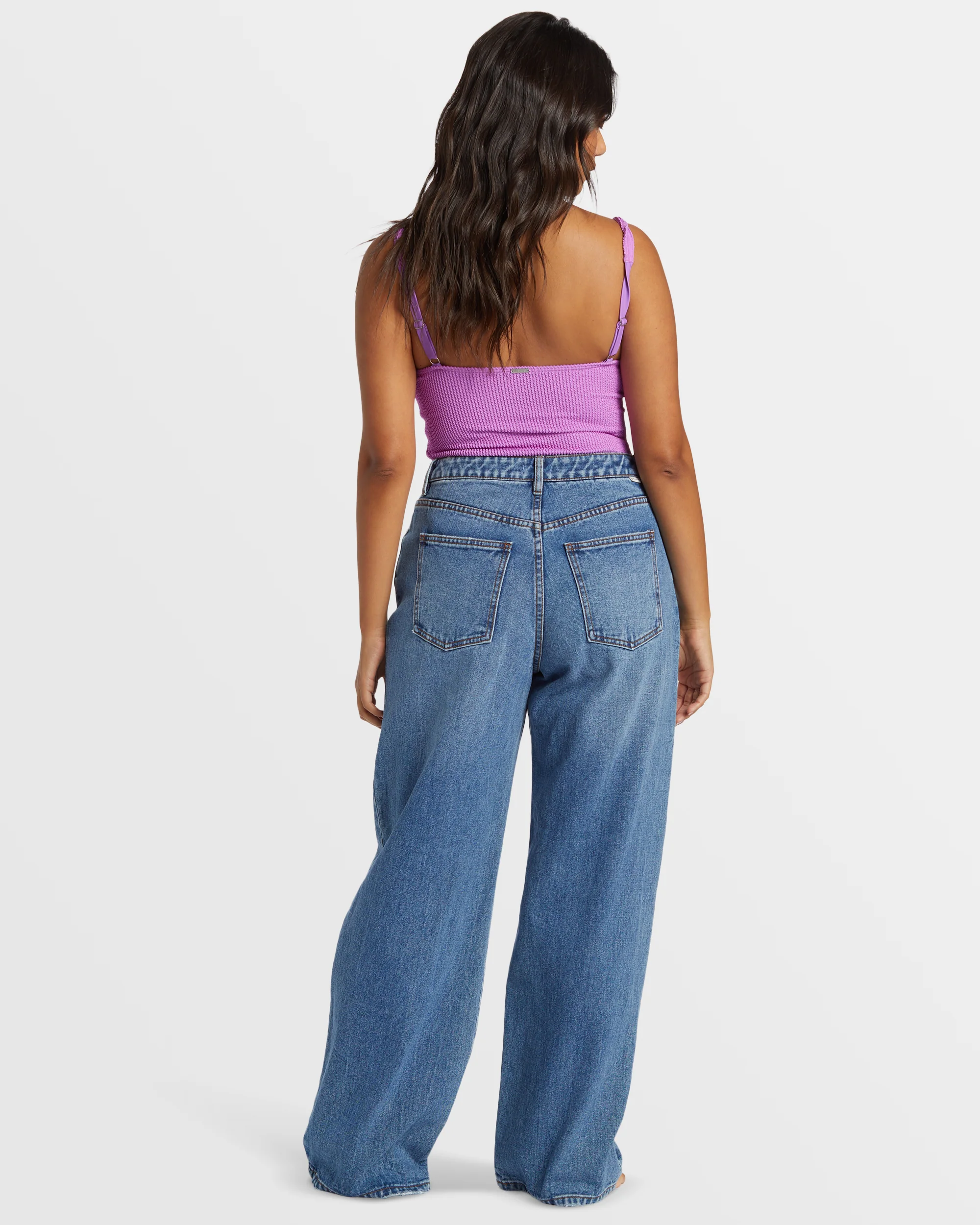 Billabong Aaliyah Baggy Denim Pant - Medium Denim -Biliabong Outlet