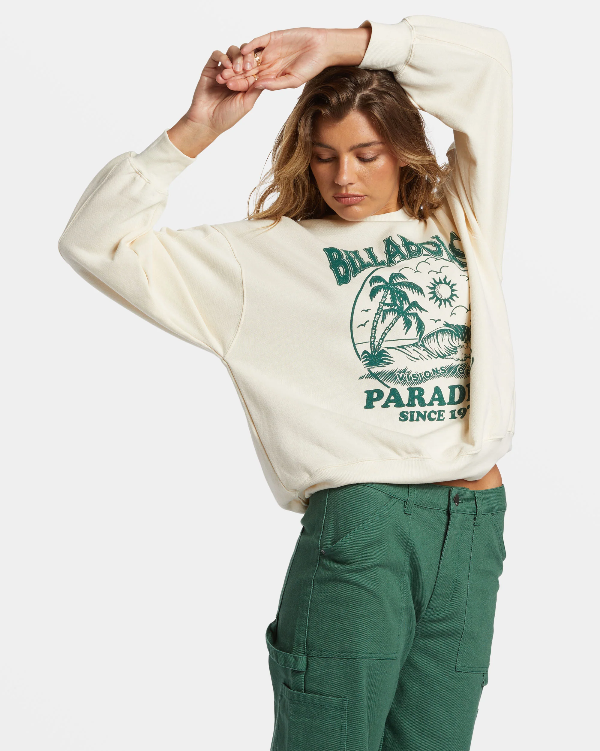 Billabong Fresh Take Pullover Sweatshirt - White Cap -Biliabong Outlet