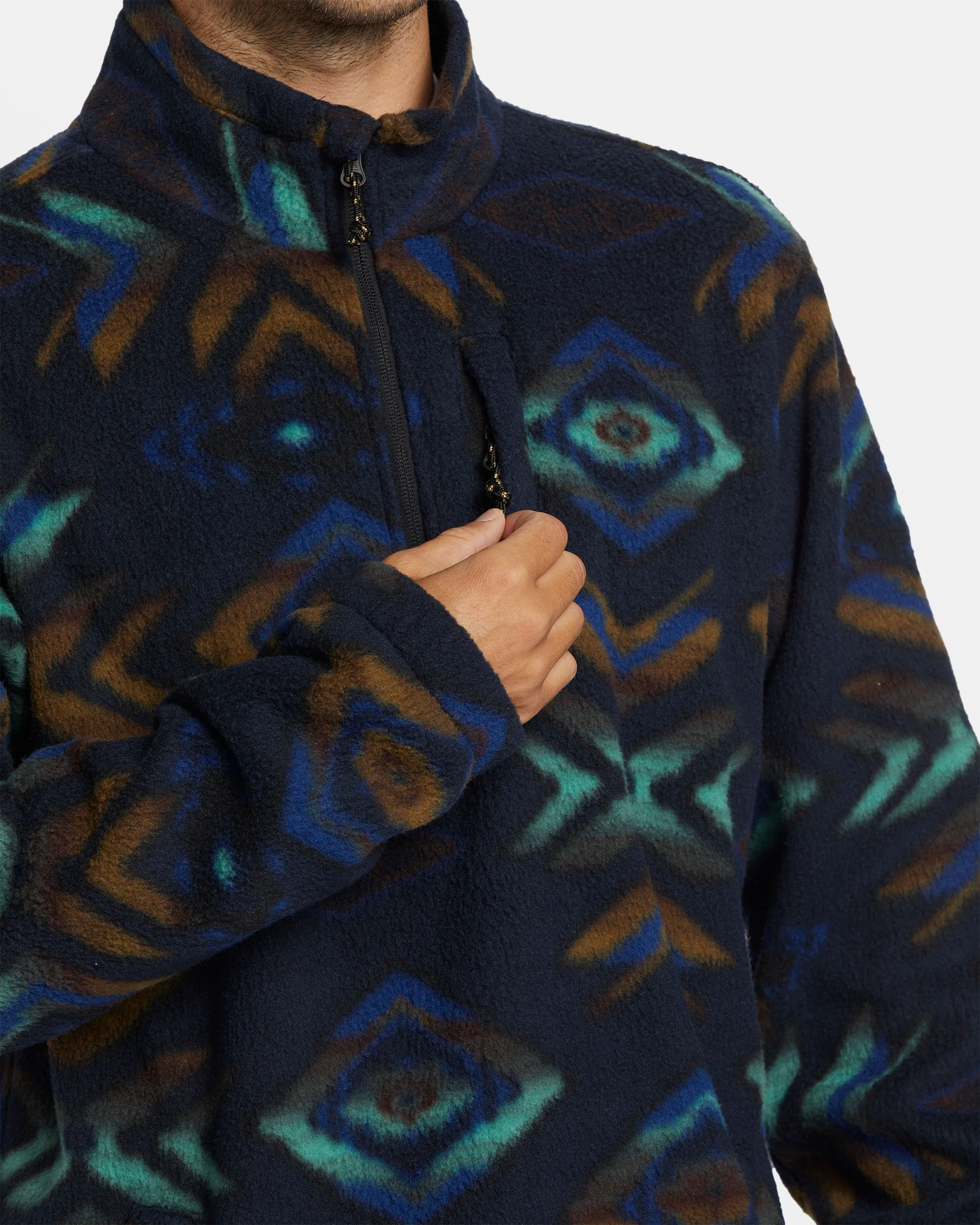 Billabong Boundary Polar Fleece Half Zip Pullover - Navy -Biliabong Outlet
