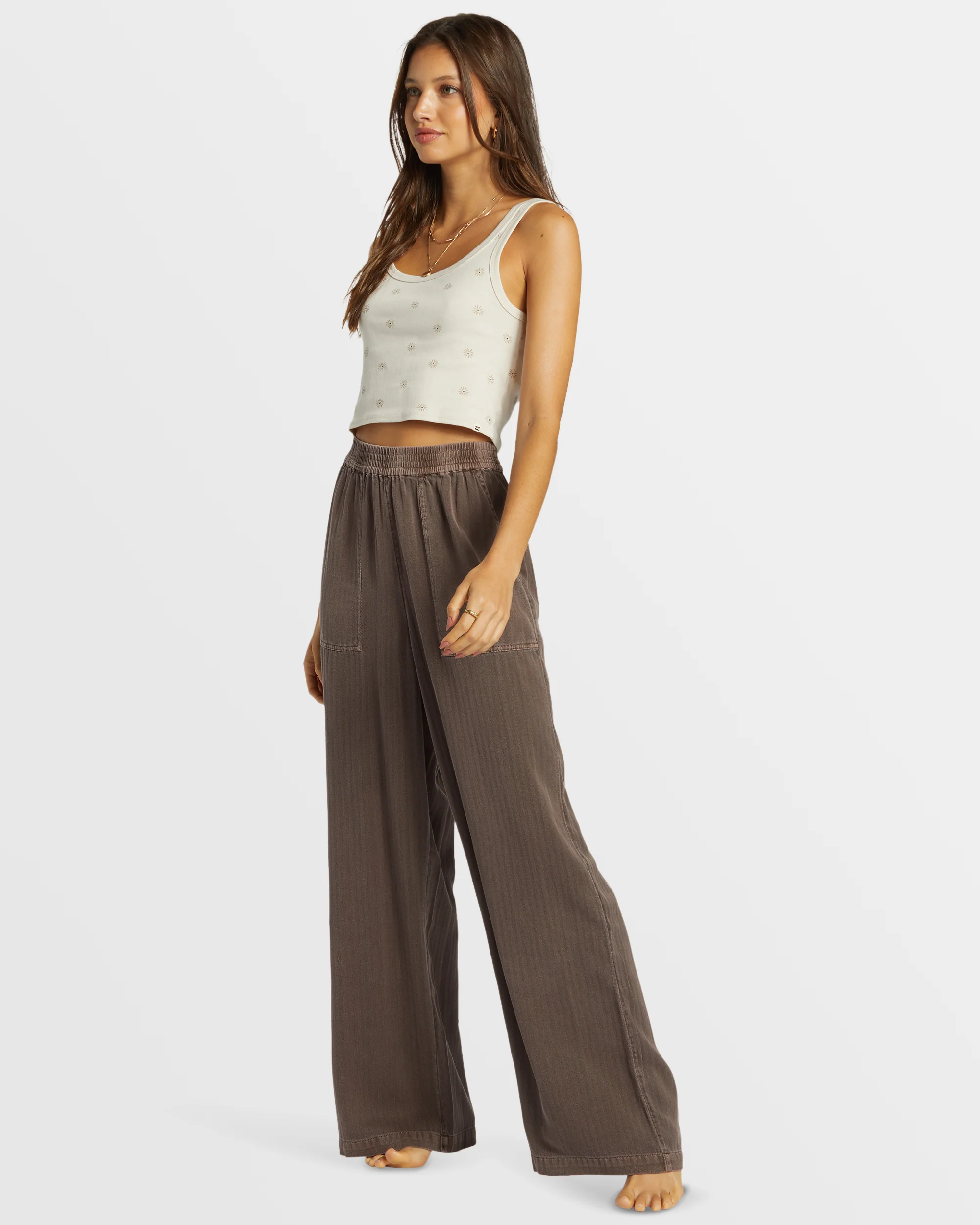 Billabong Free Time Relaxed Fit Pants - Kona -Biliabong Outlet