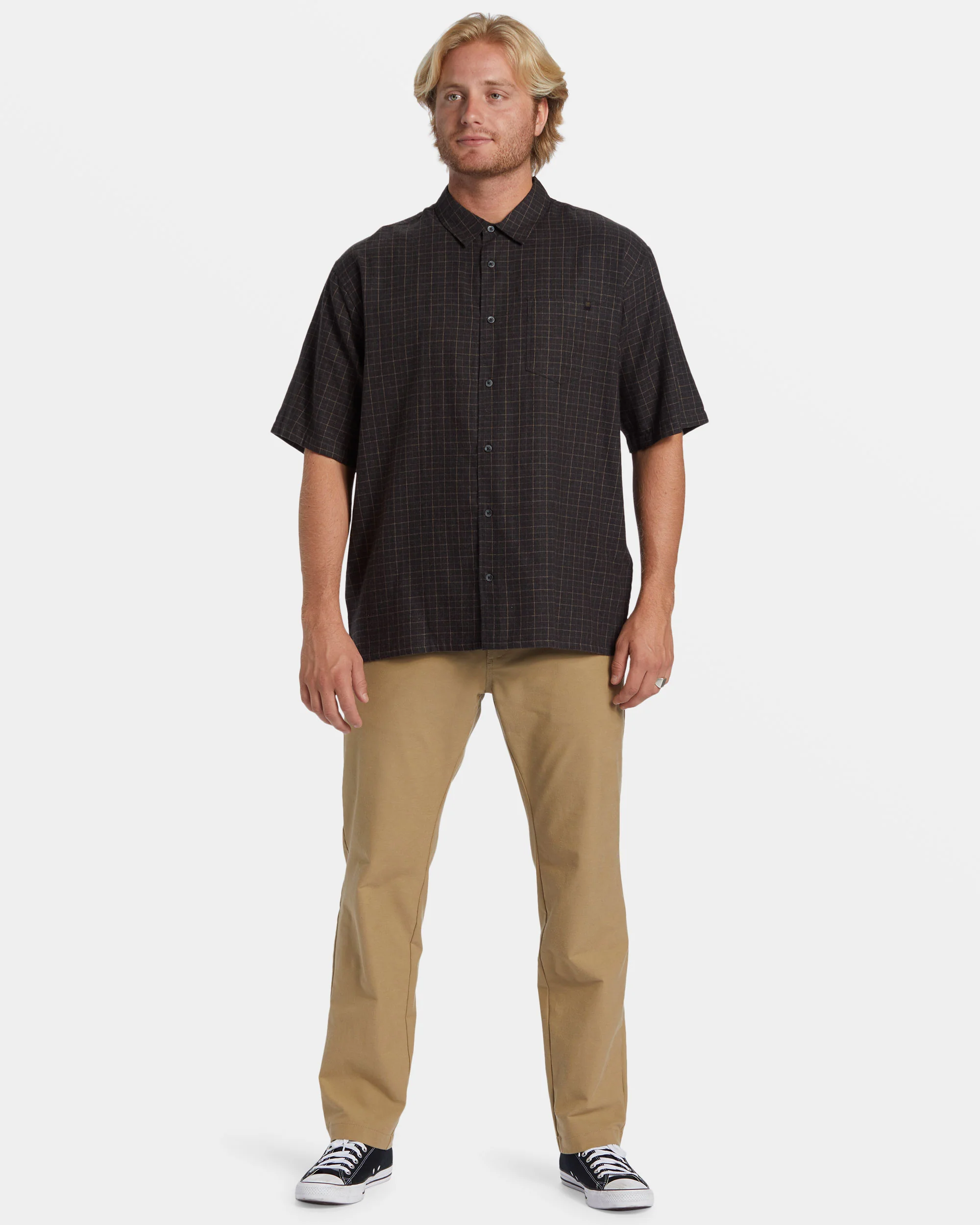 Billabong Mogul Short Sleeve Shirt - Washed Black -Biliabong Outlet