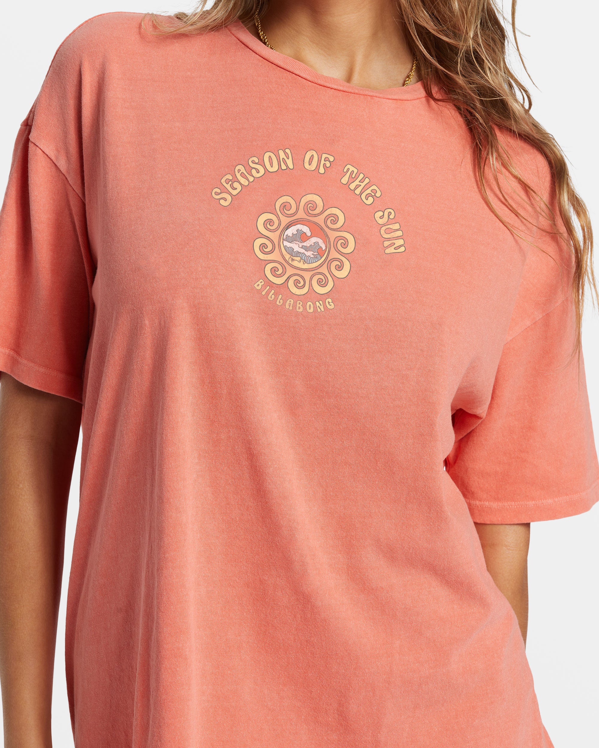 Billabong Its The Season T-Shirt - Papaya -Biliabong Outlet