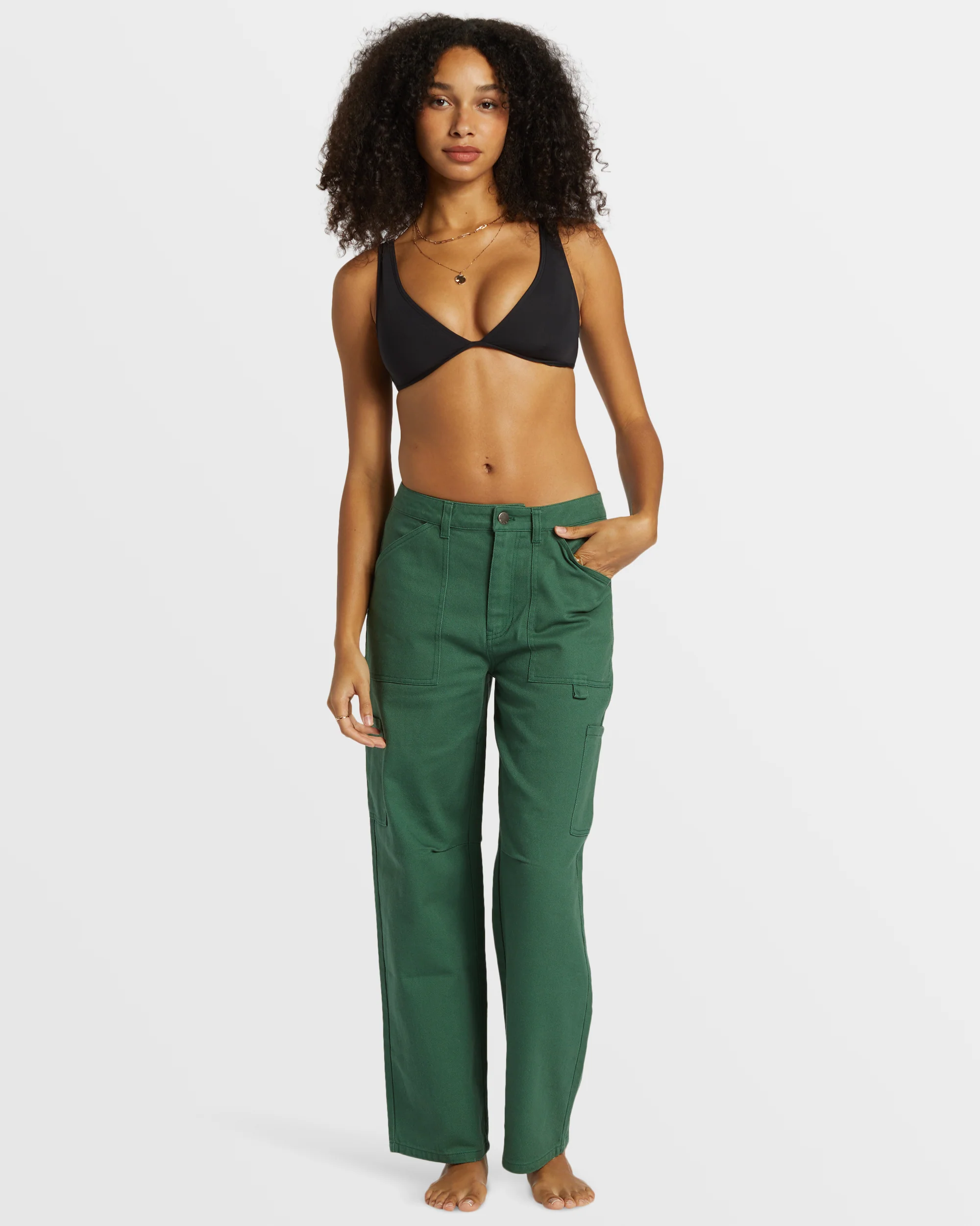 Billabong Leia Cargo Pants - Emerald Bay -Biliabong Outlet