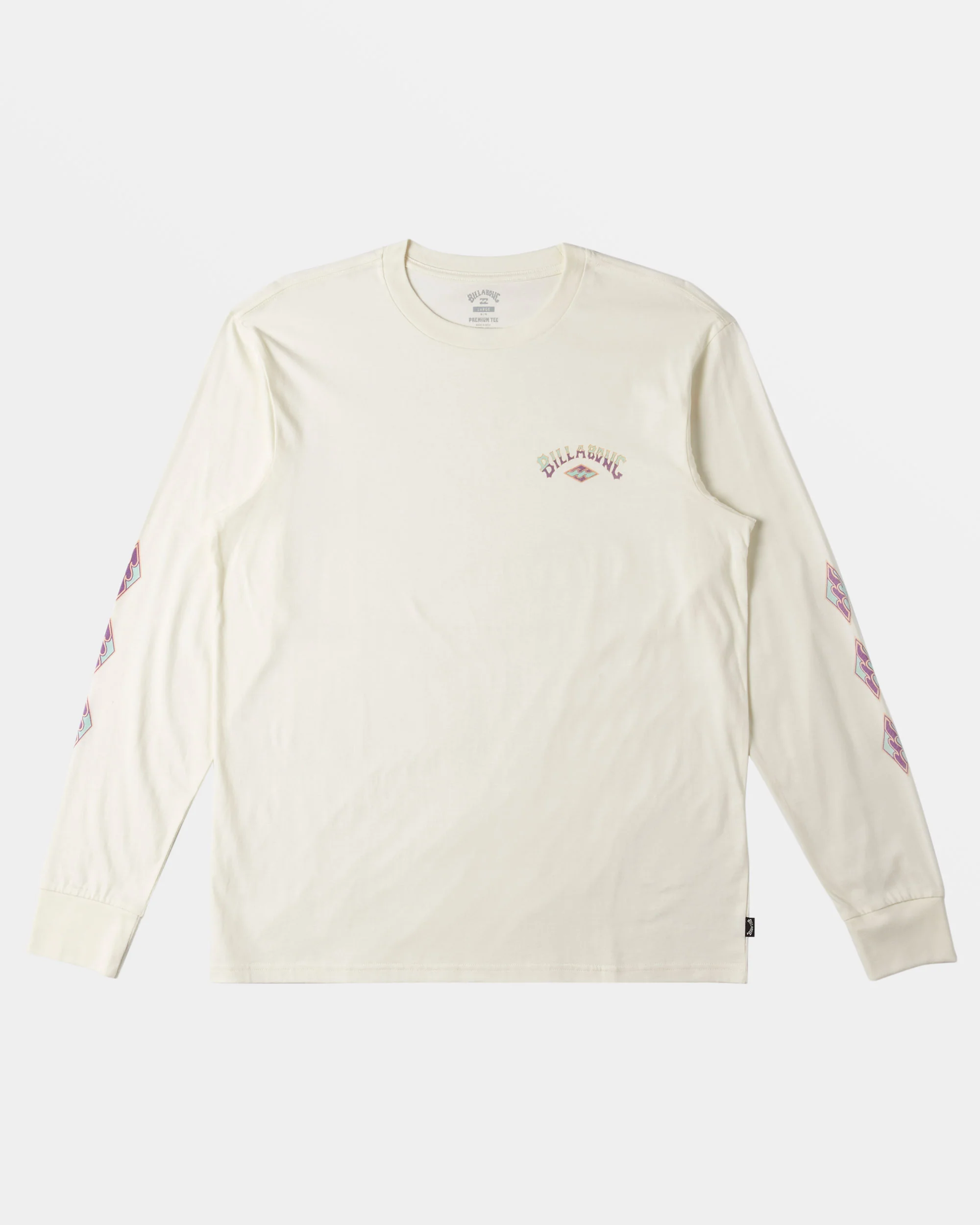 Billabong Crayon Wave Long Sleeve T-shirt - Off White -Biliabong Outlet