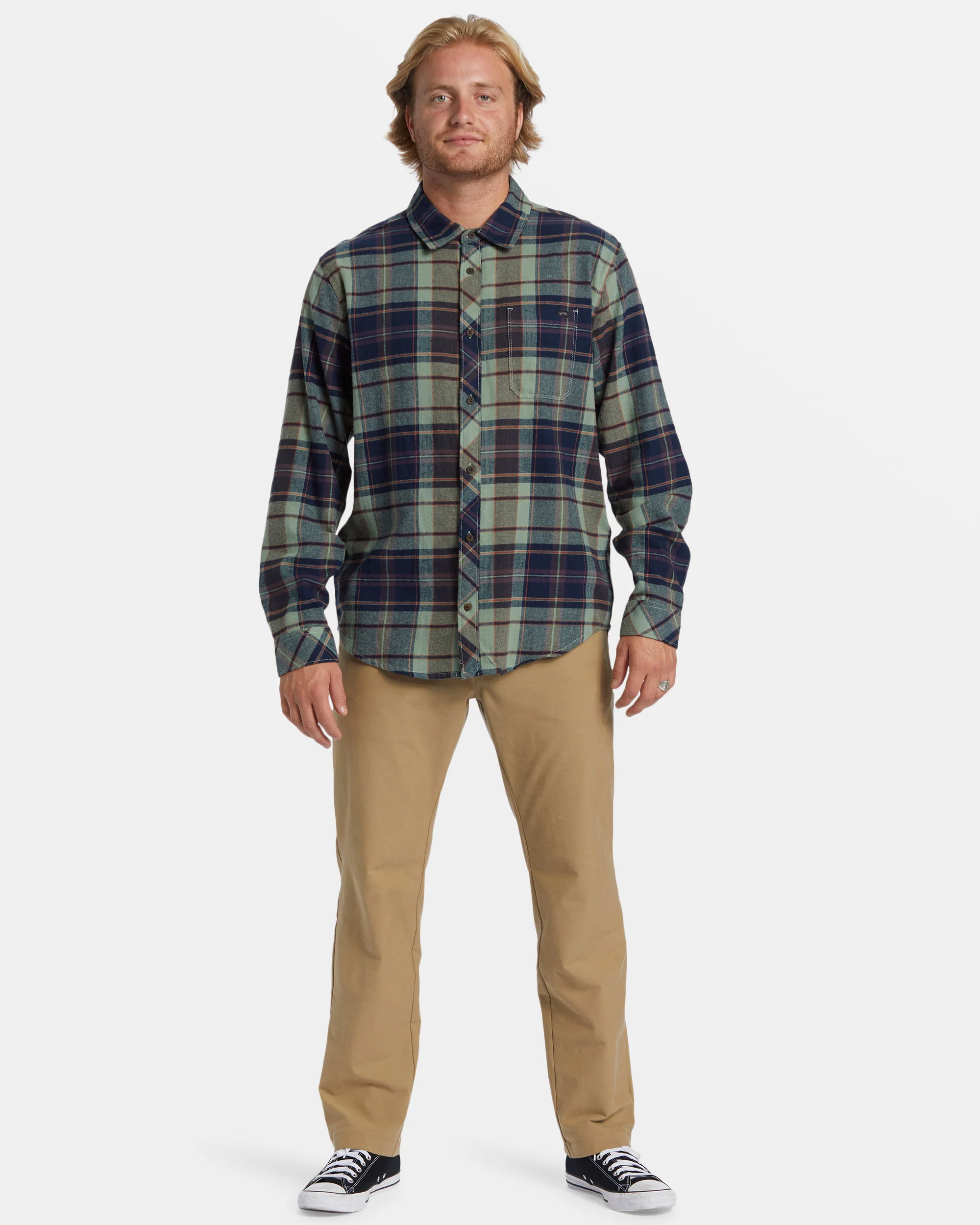Billabong Coastline Flannel Shirt - Fern -Biliabong Outlet