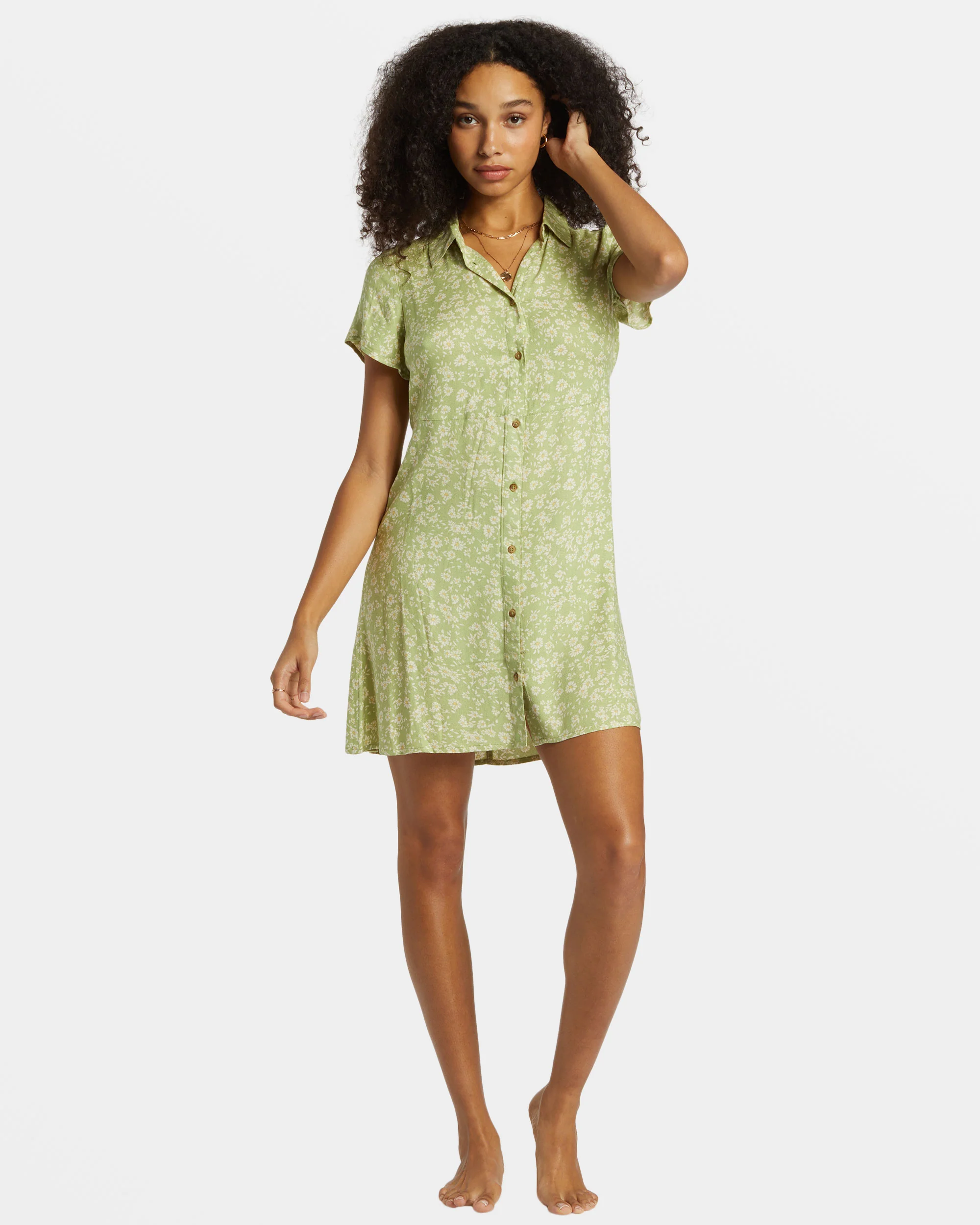 Billabong Cooler Days Mini Dress - Willow -Biliabong Outlet