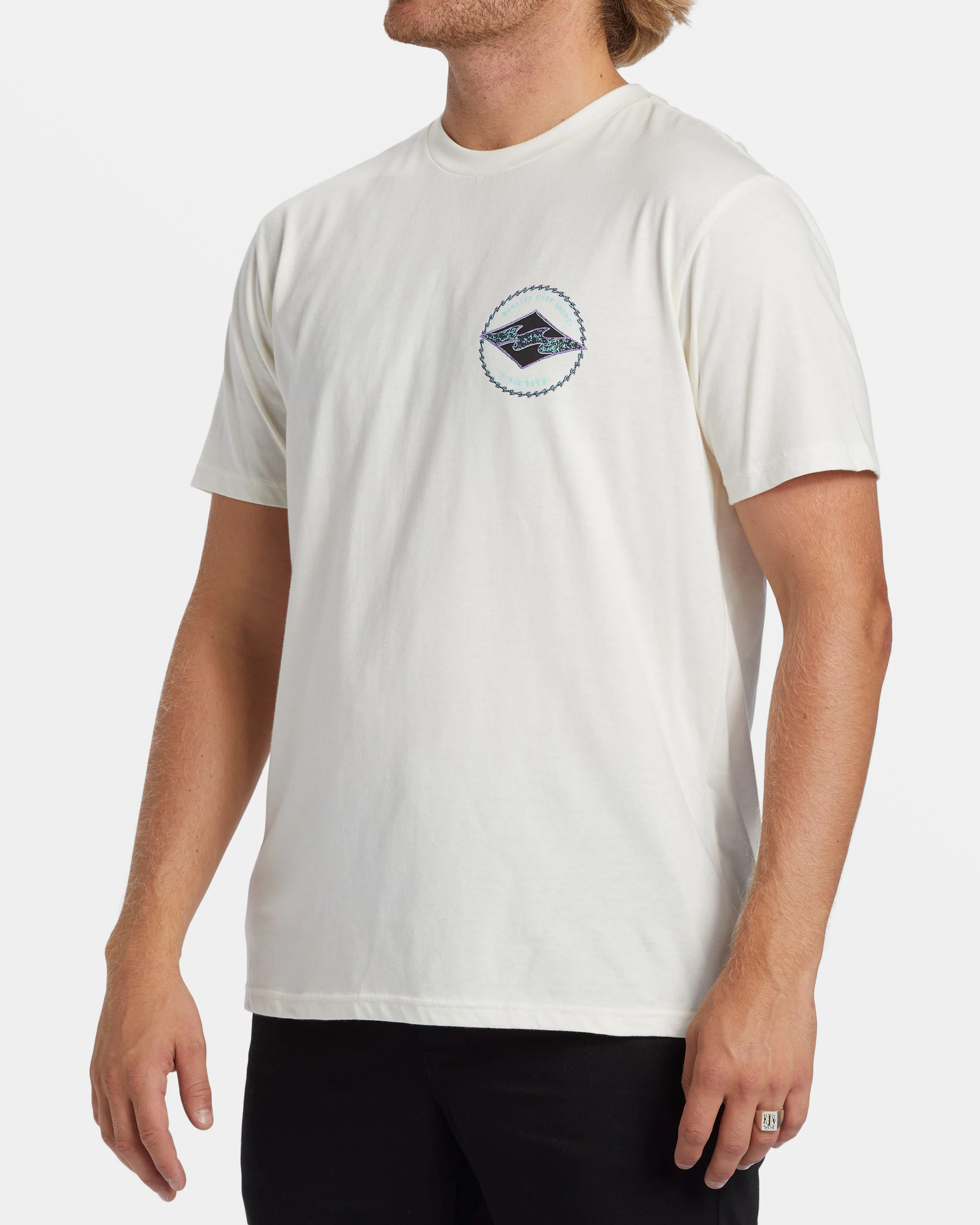 Billabong Rotor Diamond T-Shirt - Off White -Biliabong Outlet