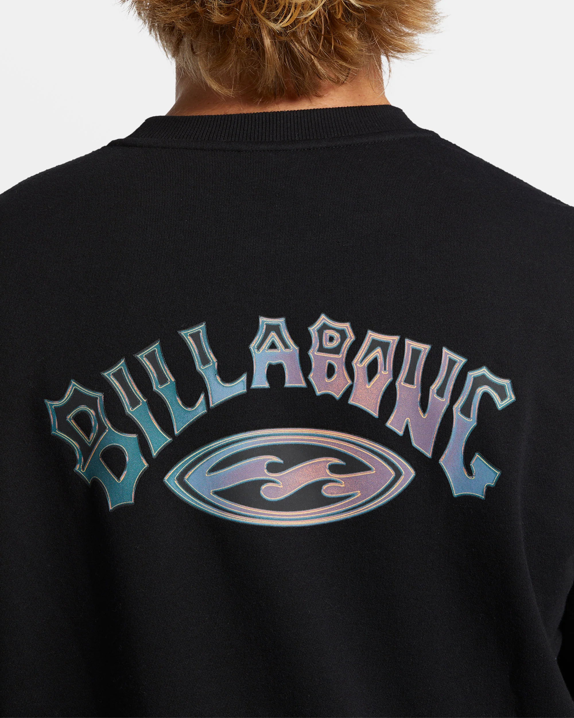 Billabong Short Sands Crewneck Sweatshirt - Black -Biliabong Outlet