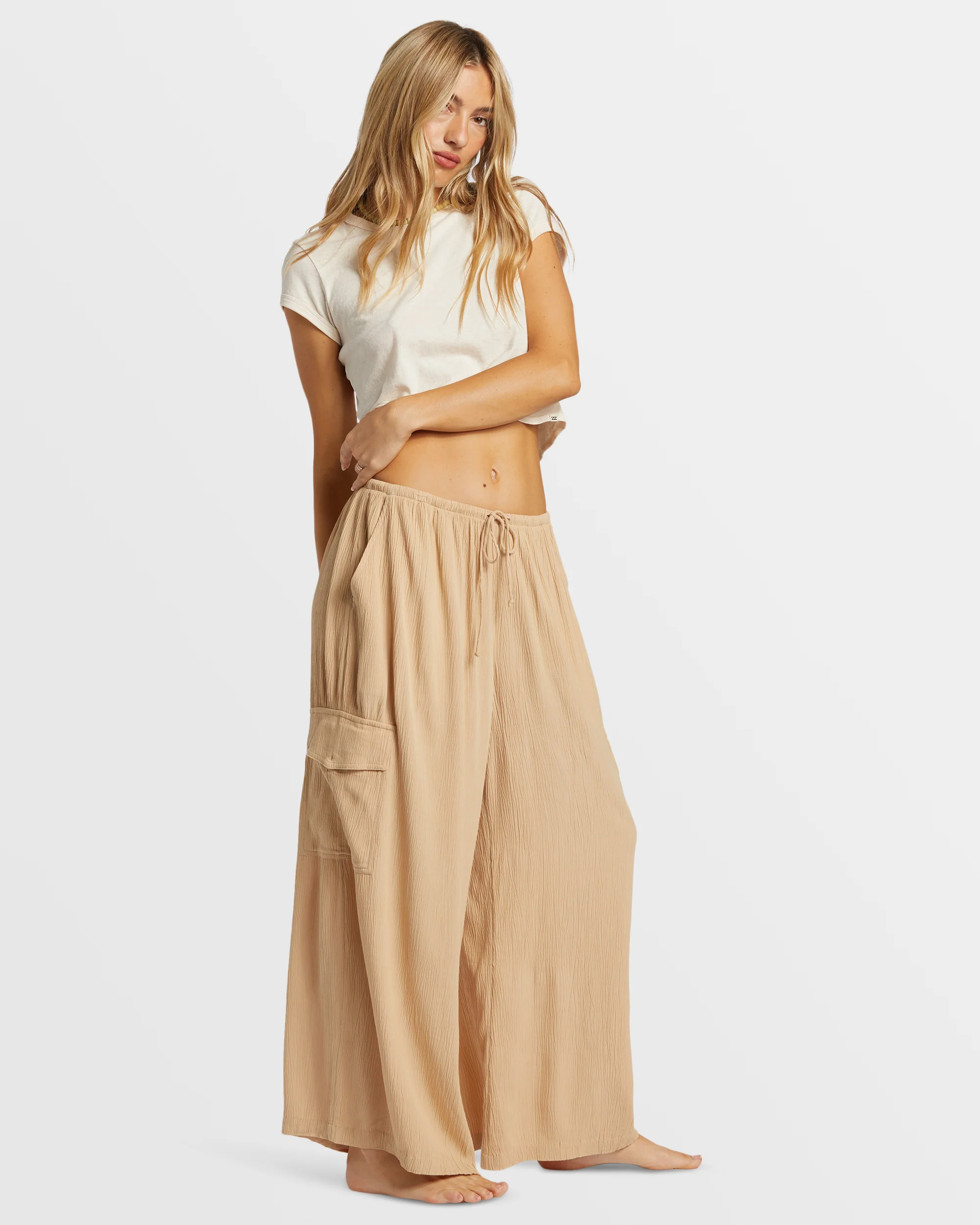 Billabong Beach Babe Beach Cargo Pants - Khaki -Biliabong Outlet