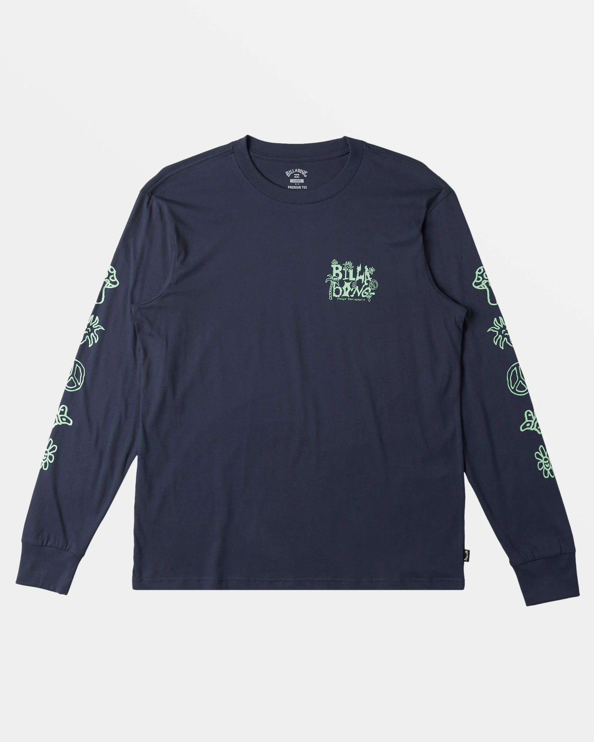 Billabong Shady Long Sleeve T-shirt - Dusty Navy -Biliabong Outlet
